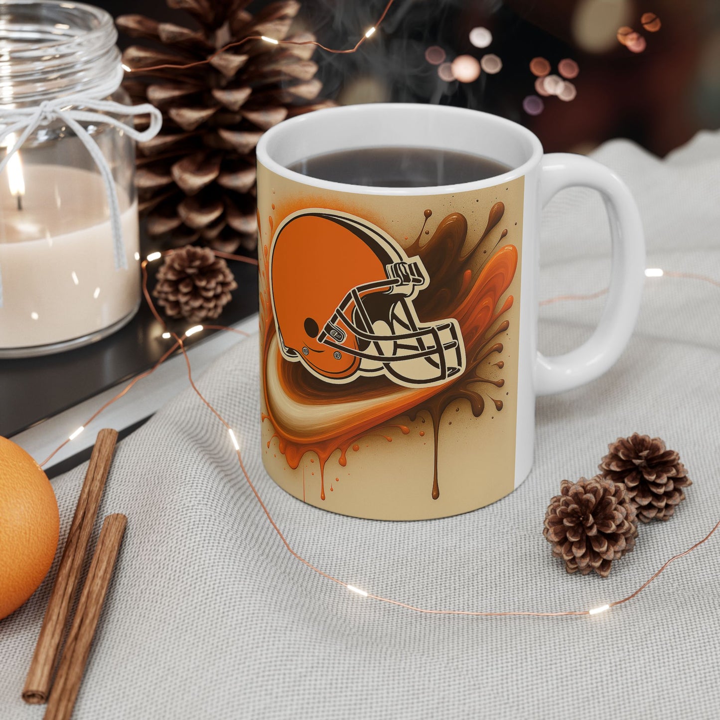 Cleveland Browns Fan Ceramic Mug, 11oz or 15oz, NFL Gift, Sports Coffee Cup, Football Fan Merchandise, Game Day Drinkware