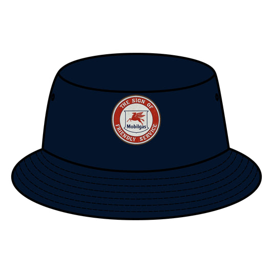 Vintage Bucket Hat with Friendly Service Patch, Casual Sun Hat, Summer Accessory, Gift for Him/Her, Outdoor Adventure Gear