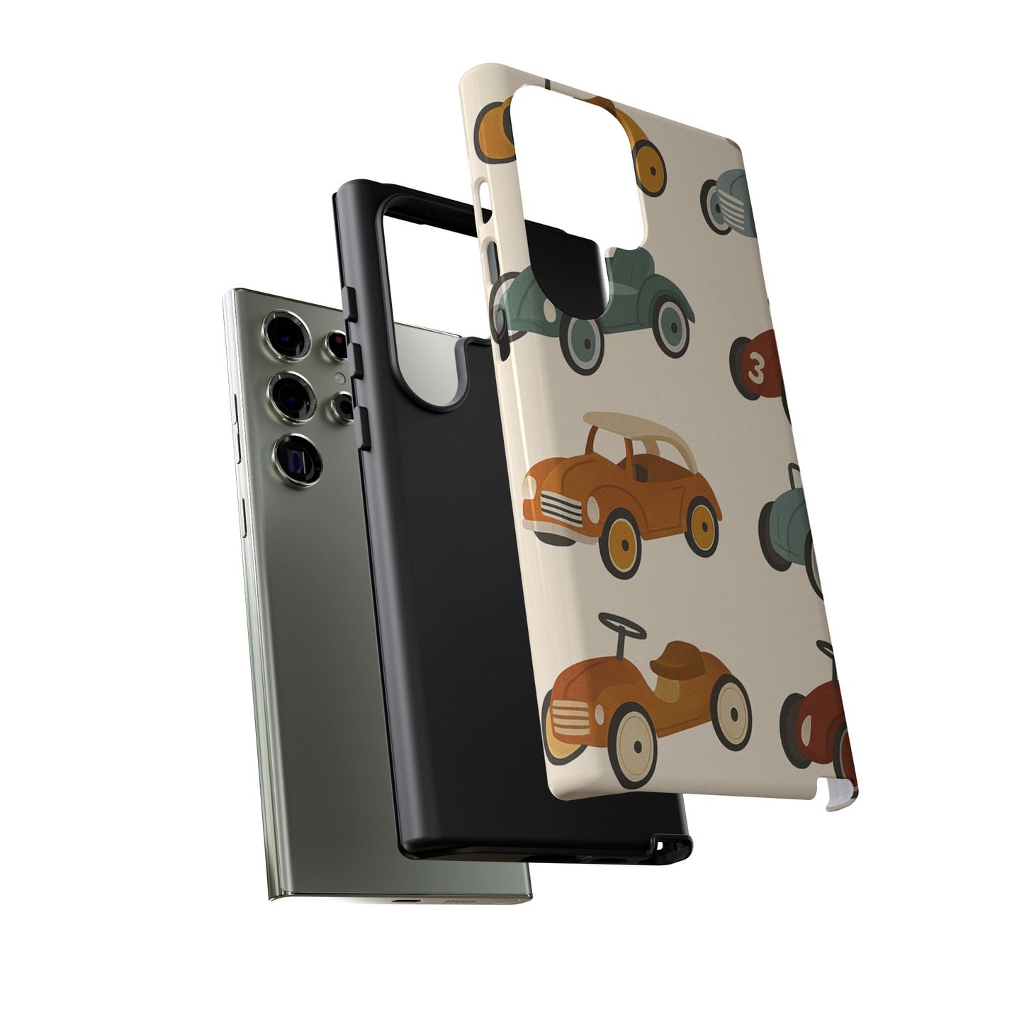 Vintage Car Phone Case, Tough Cases, Kids Gift, Car Lover Accessory, Retro Style, Phone Protection, Unique Design, pedal cars