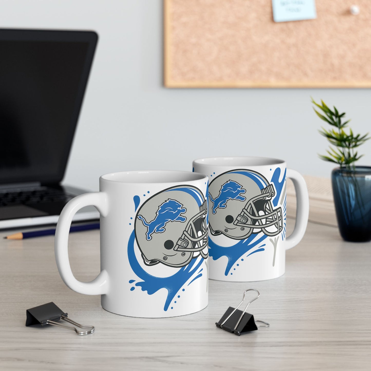 Detroit Lions Ceramic Mug - Perfect for Game Day, Gifts for Fans, NFL Decor, Tailgate Essentials, Sports Collectibles