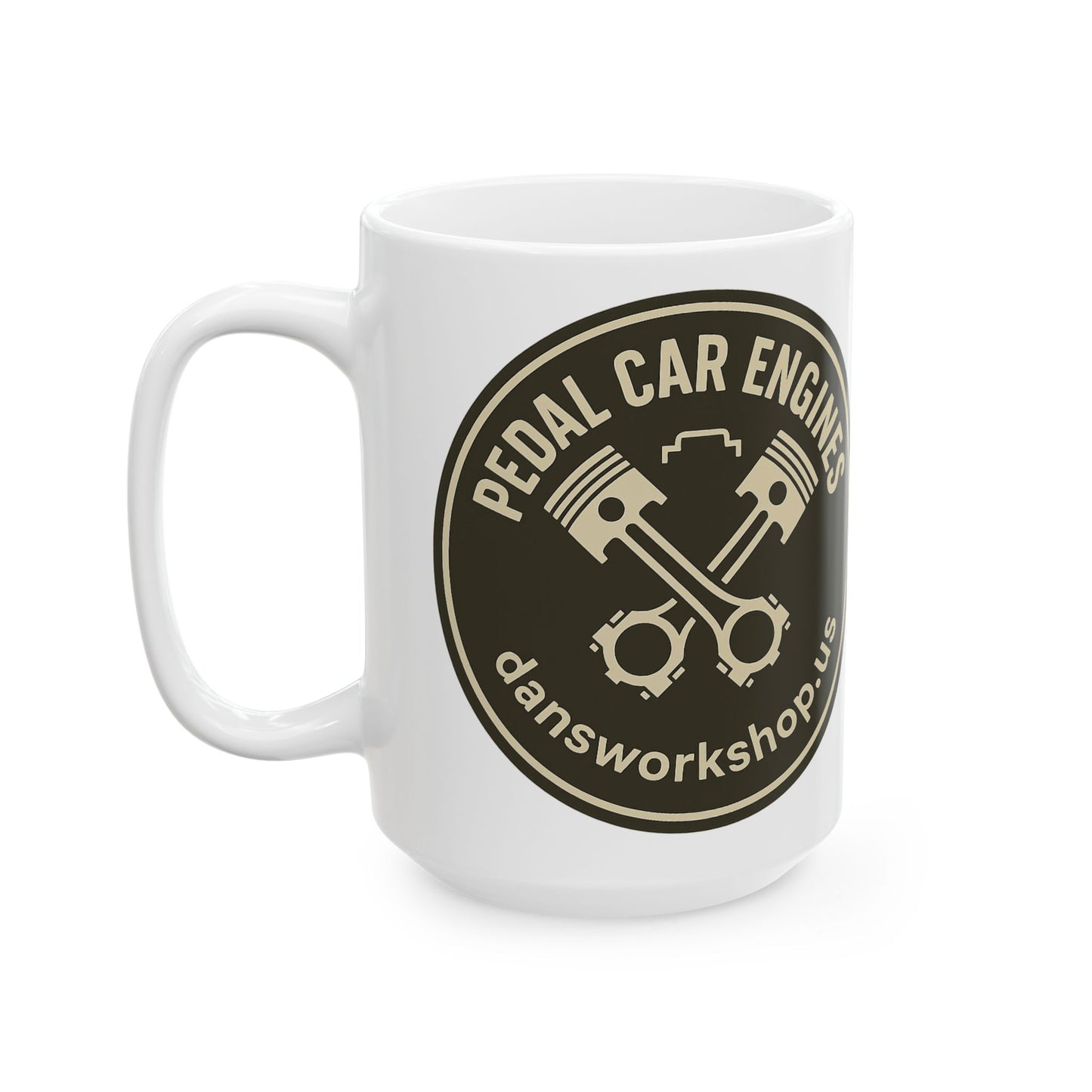 Pedal Car Engines Ceramic Mug - Cool Gift for Car Enthusiasts, Birthday, Father's Day, Coffee Lover, Retro Design