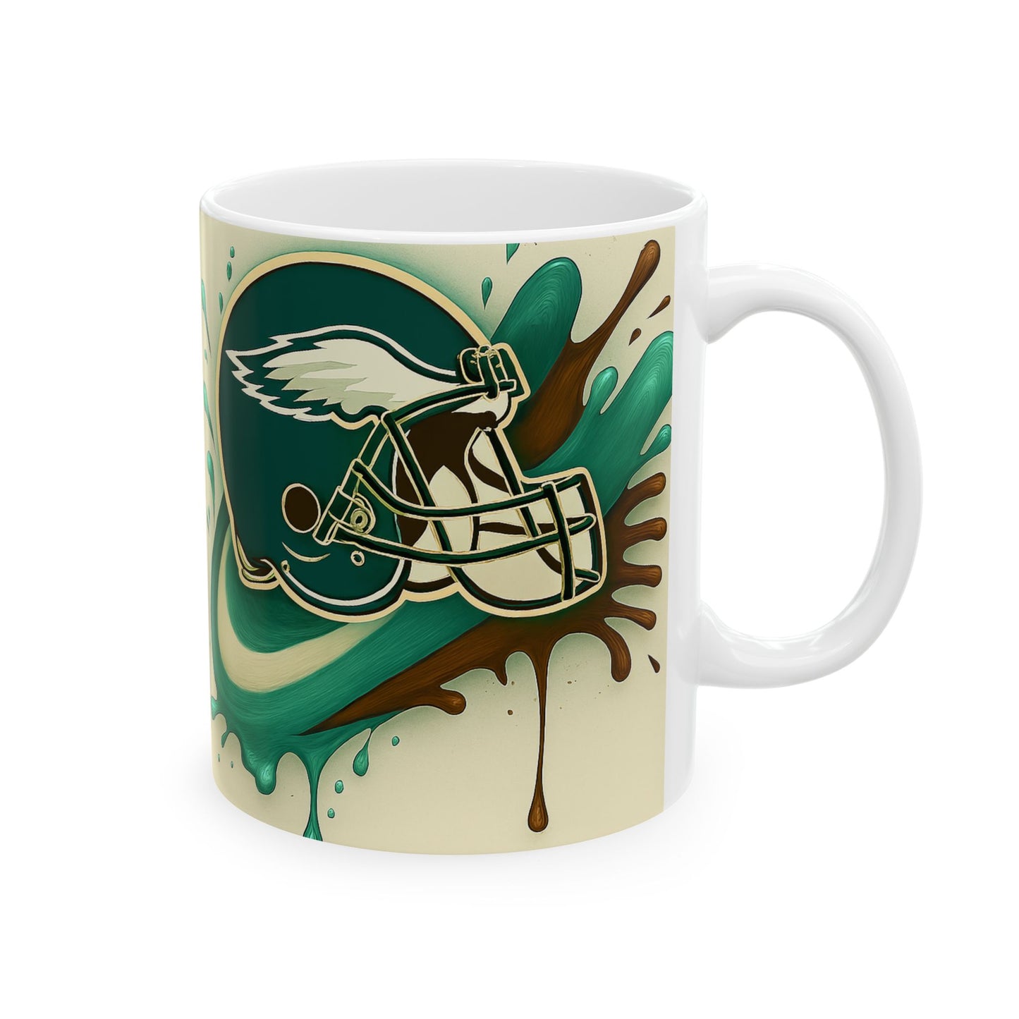 Sporty Ceramic Mug for Coffee Lovers, Fun Gift for Sports Fans, Unique Drinkware for Game Days, Personalized Team Mug, 11oz and 15oz Sizes