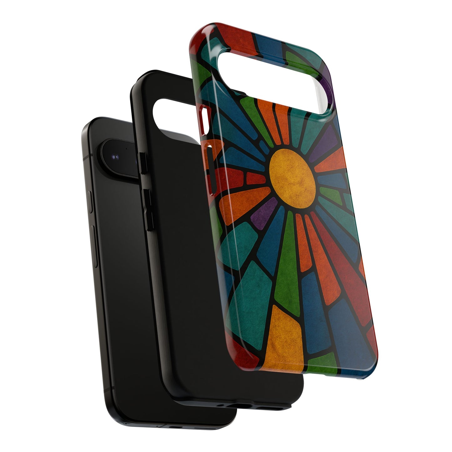 Colorful Stained Glass Phone Case, Tough Cases, Artistic Phone Cover, Vibrant Mobile Accessory, Unique Gift for Art Lovers