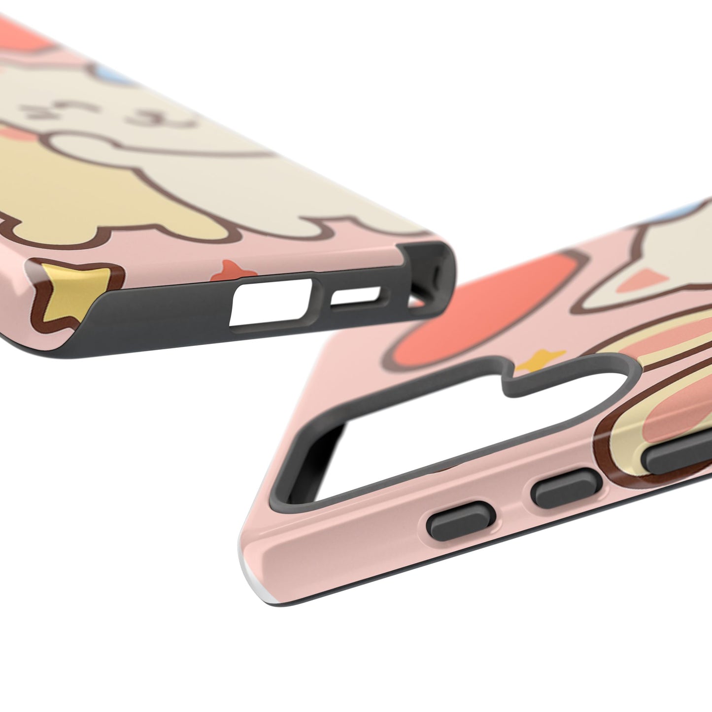 Cute Animal Phone Case -Tough Cases with Bunny and Cat Design, Kawaii Gift for Kids, Birthday, Everyday Use, Phone Accessories, teenage girl