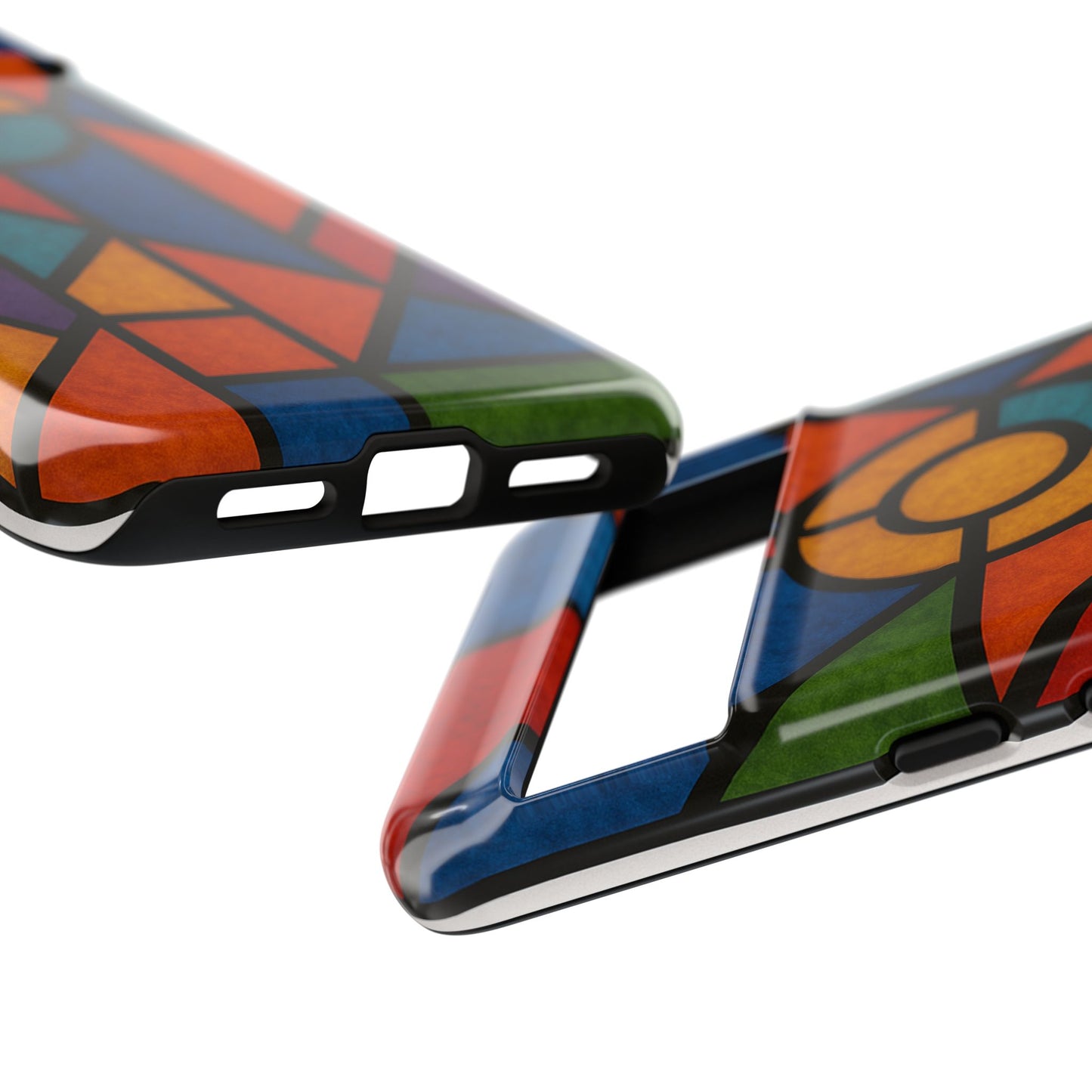 Colorful Stained Glass Phone Case, Artistic Phone Cover, Vibrant Protective Case, Unique Gift for Art Lovers, Stylish Smartphone Accessory