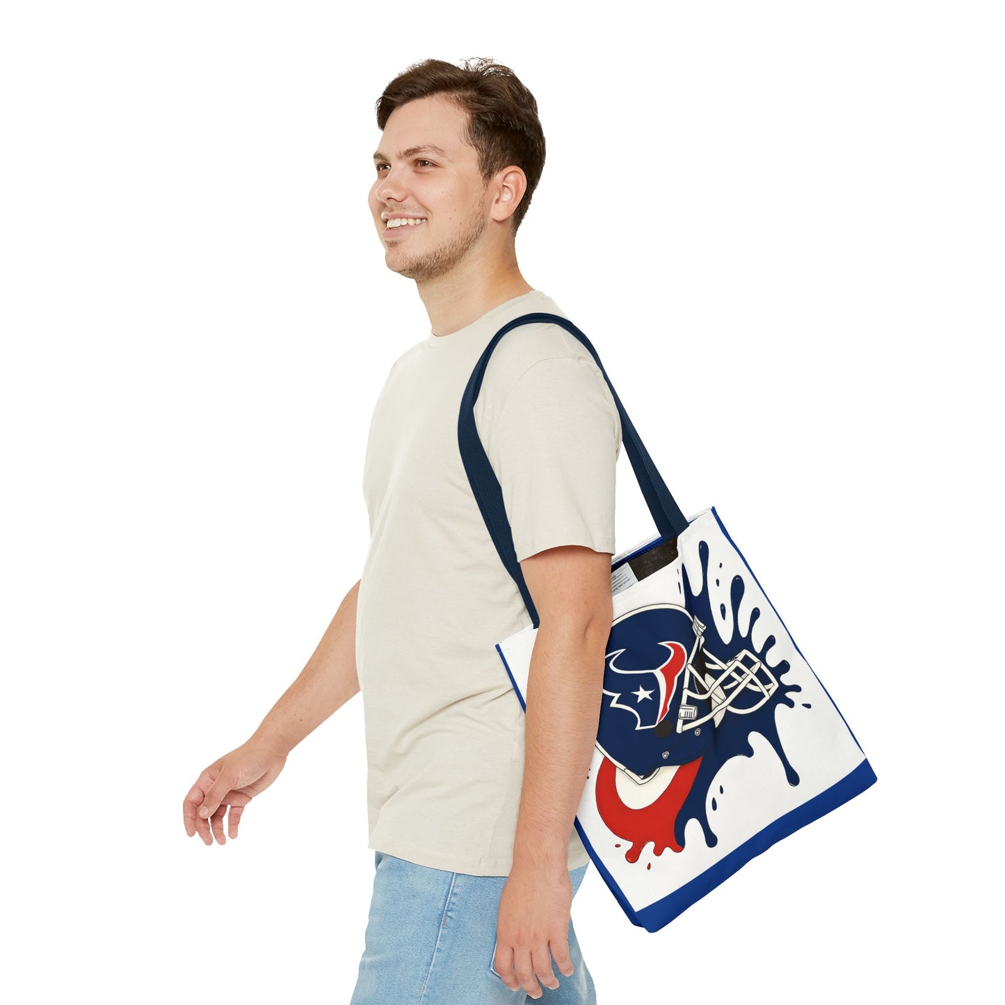 Football Splash Design Tote Bag, Sports Fan Bag, Game Day Accessory, NFL Tote, Casual Gym Bag, Carry-All for Sports Enthusiasts