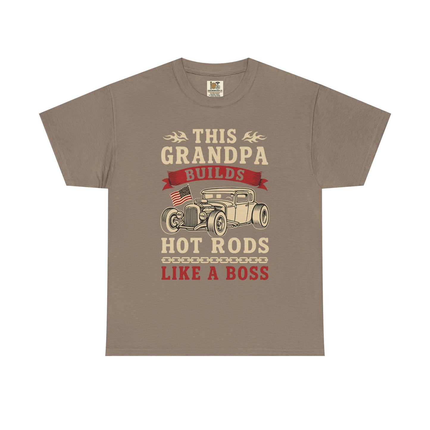 This Grandpa Builds Hot Rods Heavy Cotton Tee, Gift for Grandpa, Car [...]