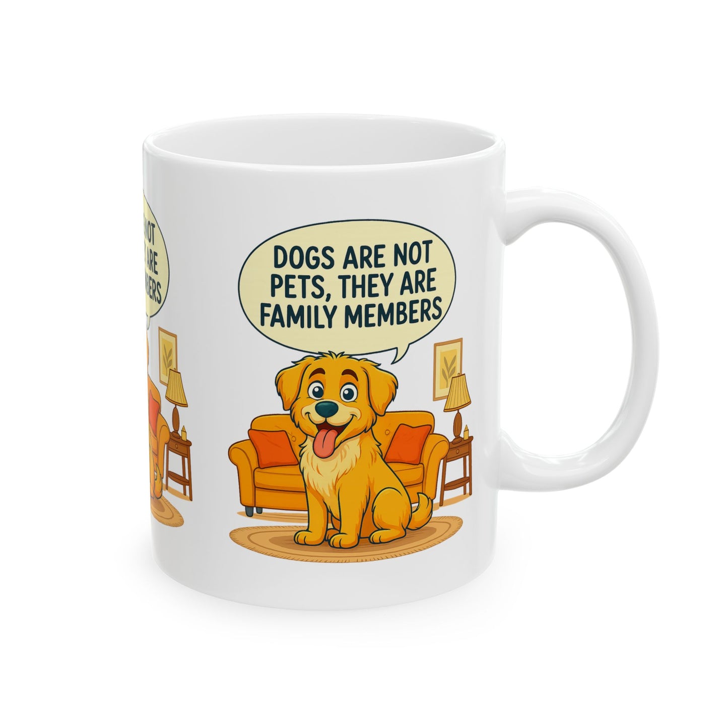 Dog Lovers Ceramic Mug - "Dogs Are Not Pets, They Are Family Members" - Cute Gift for Pet Owners, Animal Lovers, Dog Mom, Dog Dad, [...]