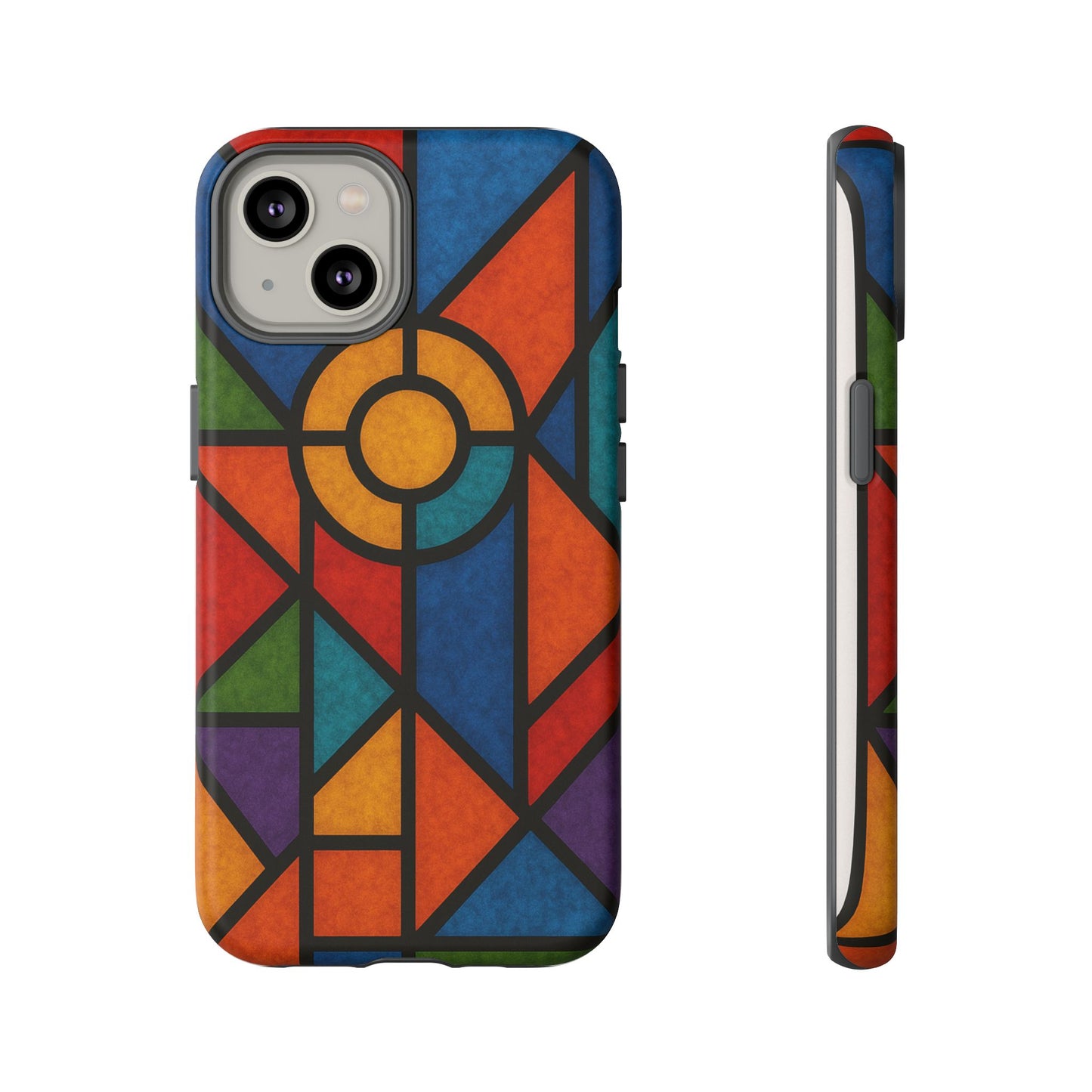 Colorful Stained Glass Phone Case, Artistic Phone Cover, Vibrant Protective Case, Unique Gift for Art Lovers, Stylish Smartphone Accessory