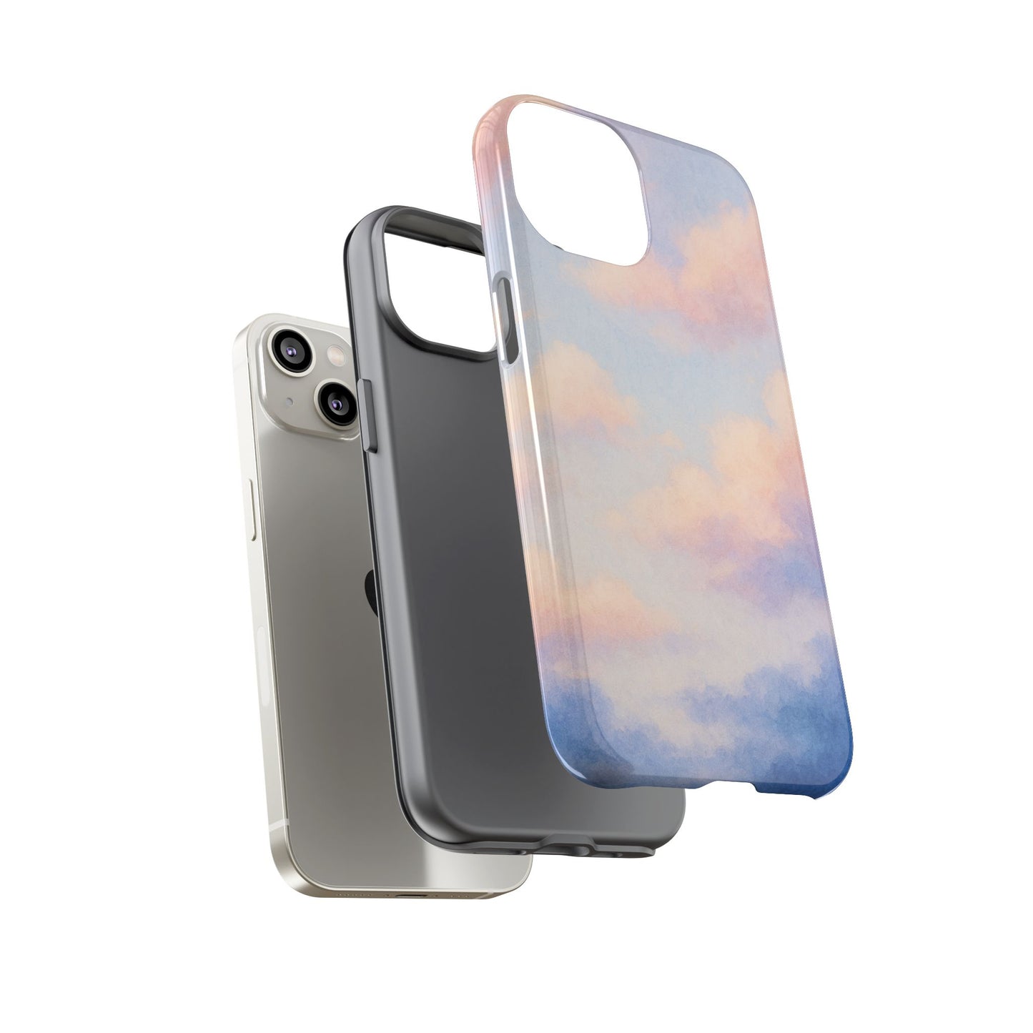 Sky Blue Cloud Phone Case, Tough Phone Cover, Aesthetic Cell Phone Accessory, Gift for Teen, Trendy Tech Protection