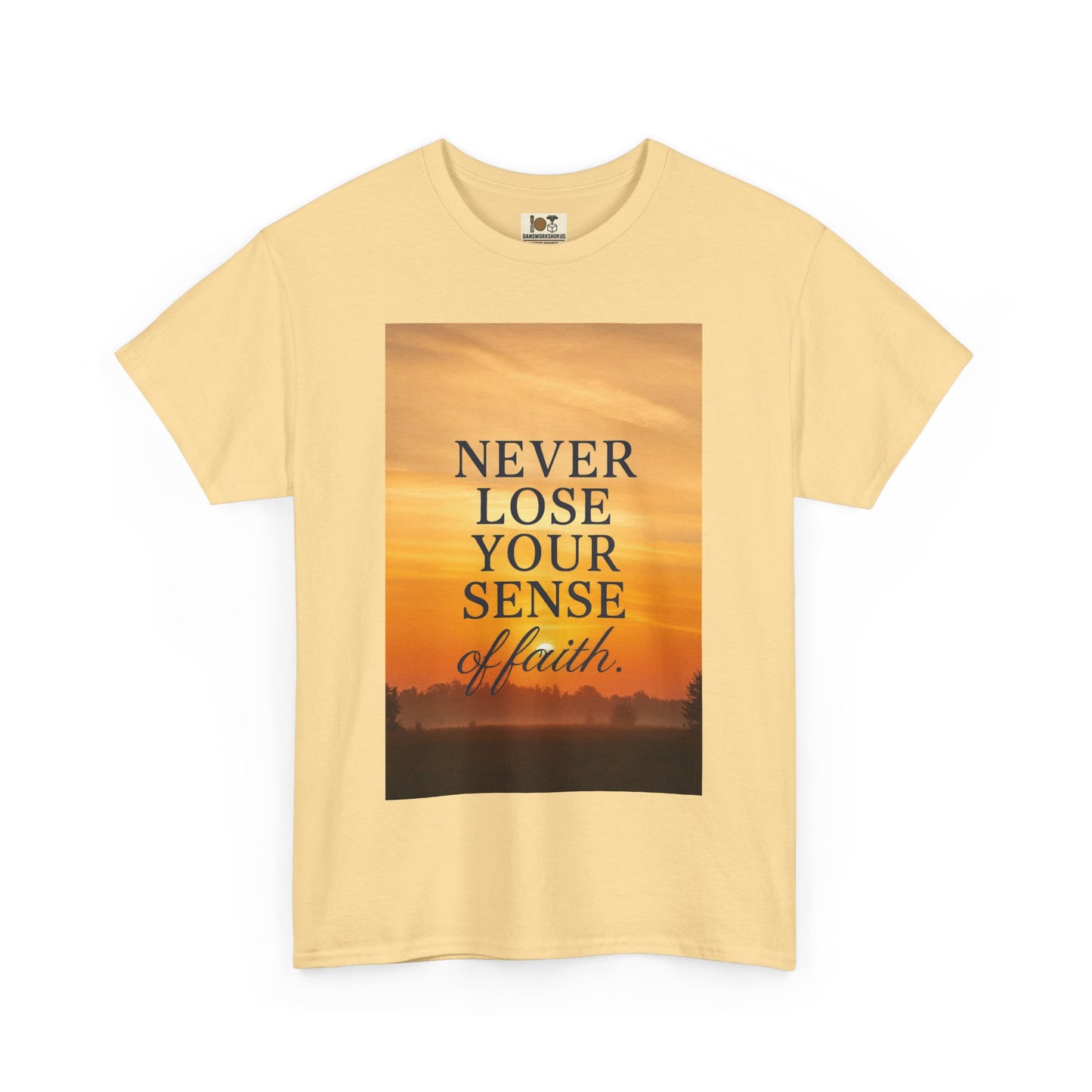 Inspirational Faith Tee, Unisex Heavy Cotton Tee for Daily Wear, Motivational Gift, Faith-Based Apparel, Spiritual Inspiration Shirt