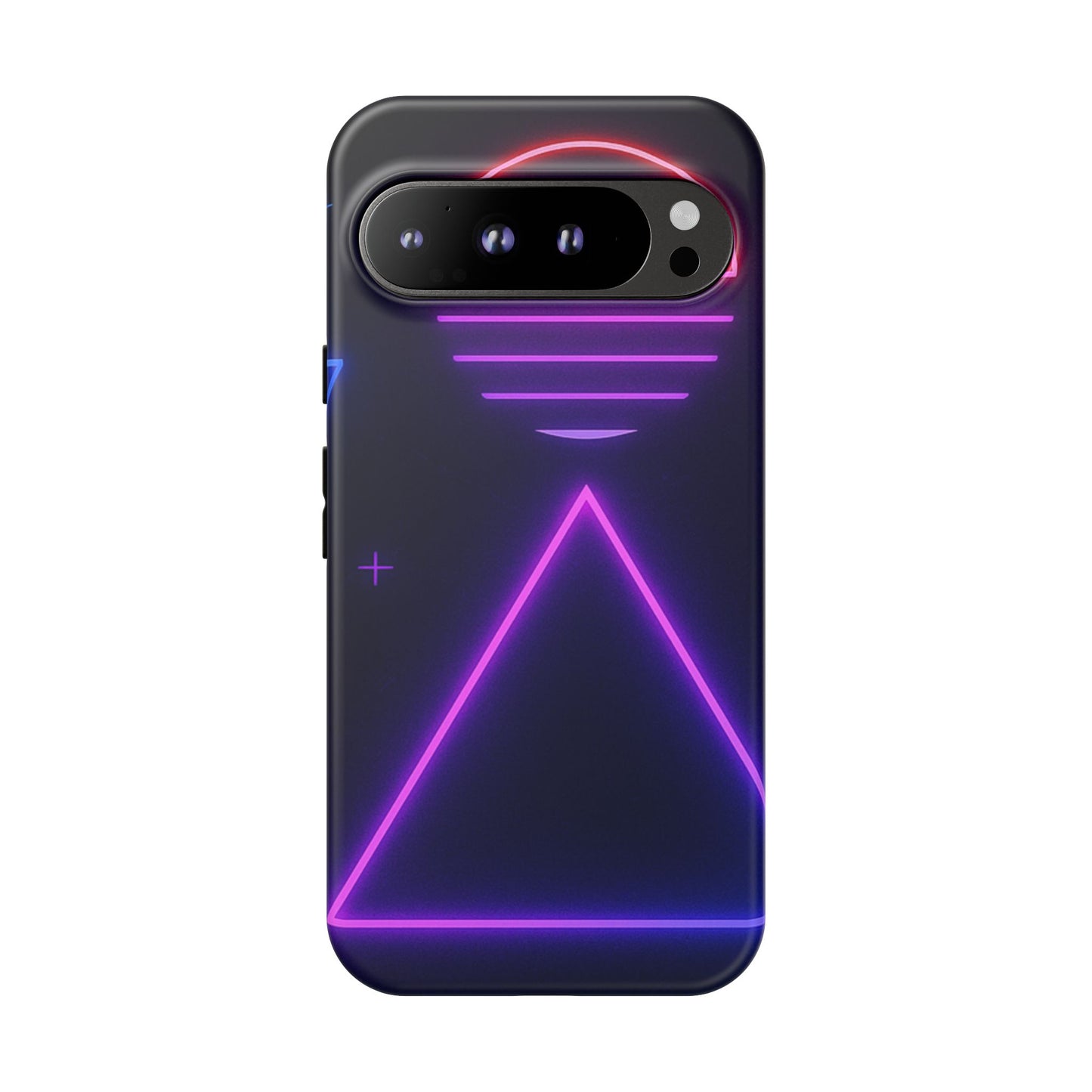 Retro Neon Phone Case, Tough Cases for iPhone, 80s Aesthetic Phone Cover, Abstract Neon Design, Gift for Tech Lovers