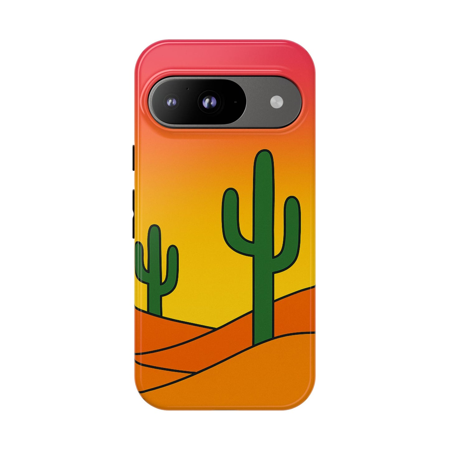 Desert Vibes Phone Case, Tough Cases, Cactus Design, Colorful Phone Cover, Summer Aesthetic, Unique Gift Idea