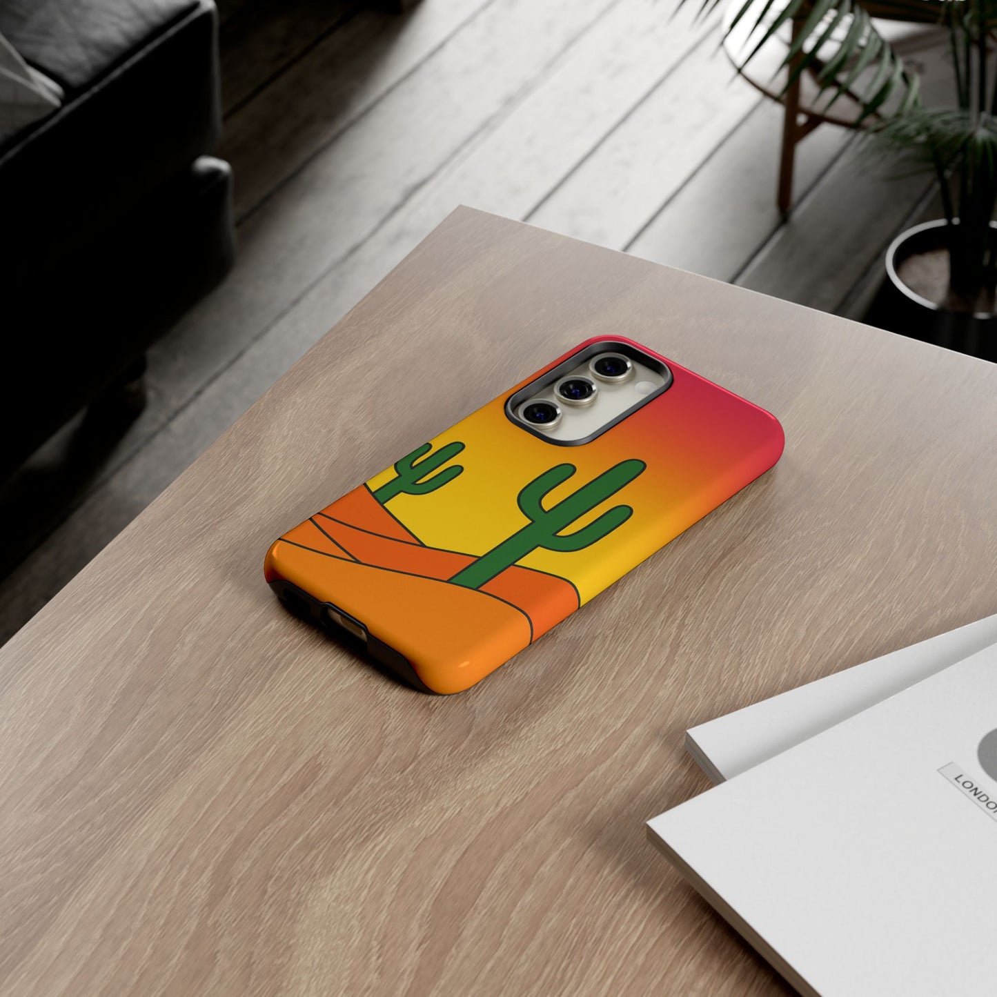 Desert Vibes Phone Case, Tough Cases, Cactus Design, Colorful Phone Cover, Summer Aesthetic, Unique Gift Idea