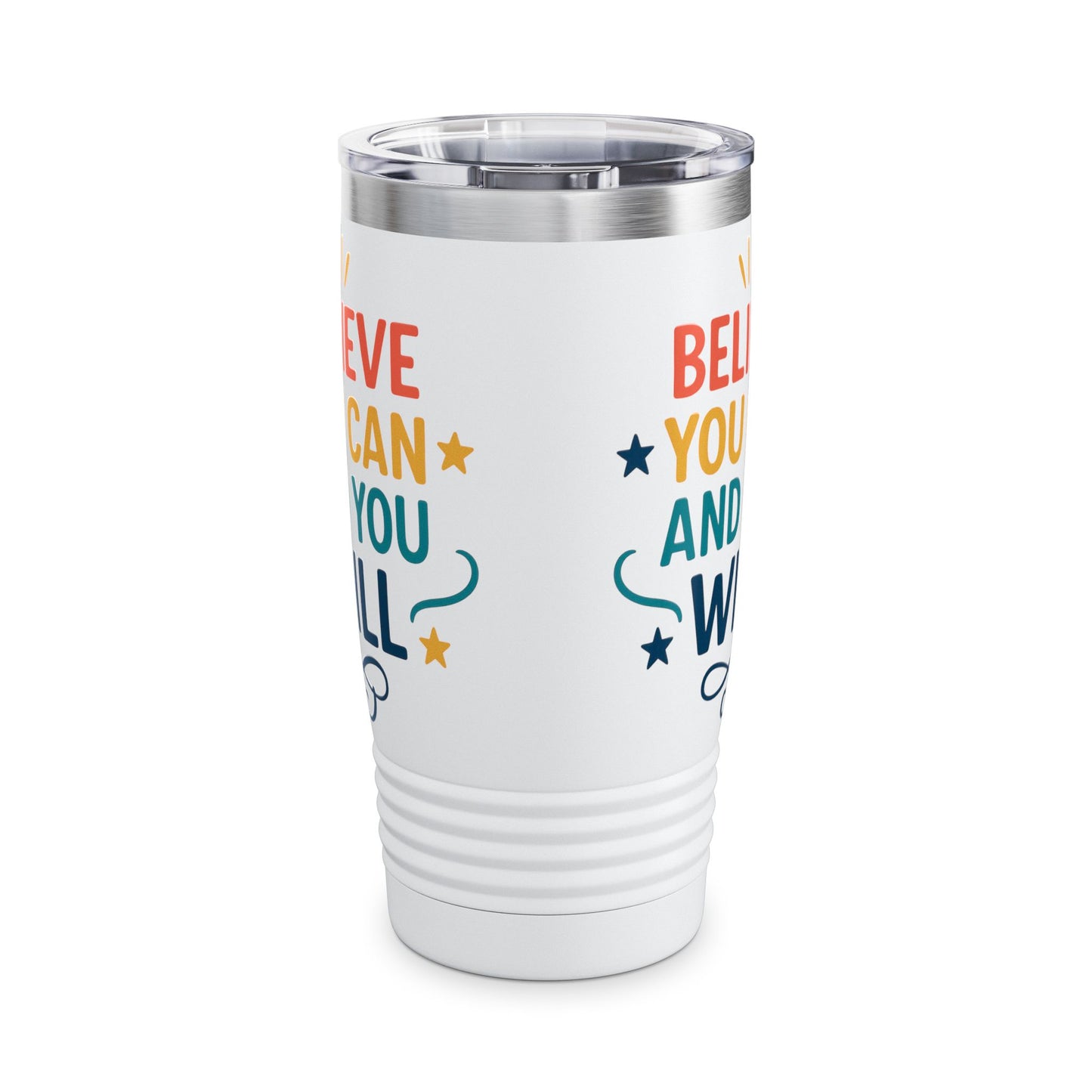 Inspirational Ringneck Tumbler - Believe You Can and You Will, Motivational Travel Mug, Great Gift for Dreamers, Perfect for On-the-Go [...]