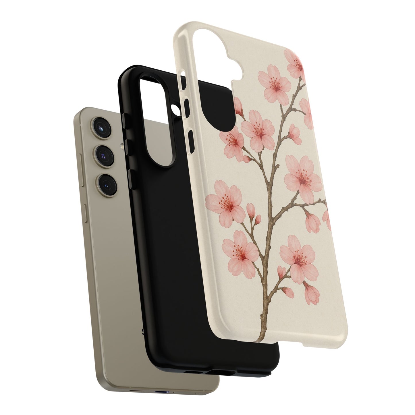 Cherry Blossom Phone Case, Floral Phone Cover, Tough Case for Gifts, Spring Decor, Cute Tech Accessories, Nature Lover's Gift