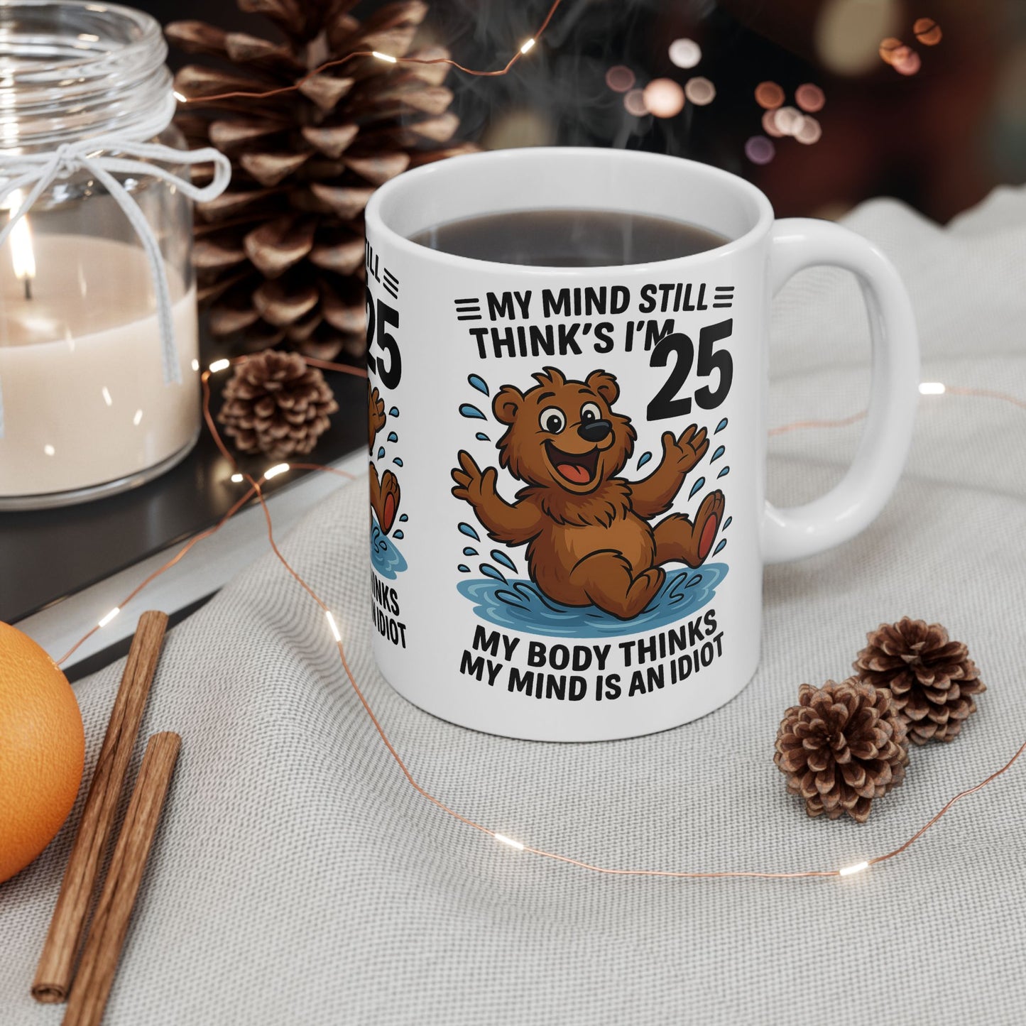 Funny Bear Ceramic Mug - Perfect Gift for Birthdays, Humor Lovers, Coffee Lovers, Friends, Funny Gift