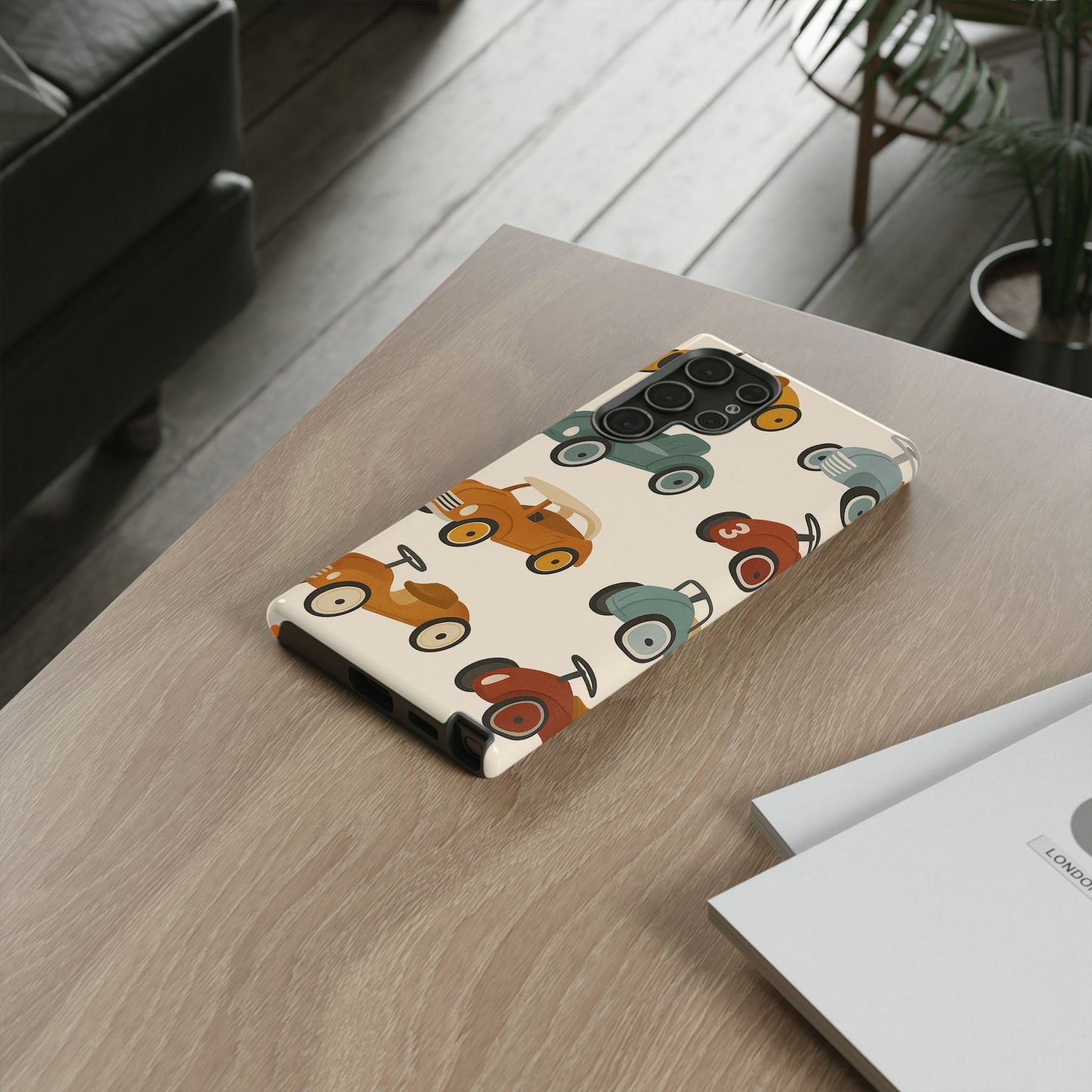 Vintage Car Phone Case, Tough Cases, Kids Gift, Car Lover Accessory, Retro Style, Phone Protection, Unique Design, pedal cars