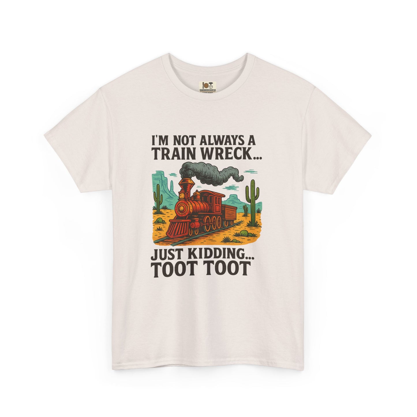 Funny Train Wreck Tee, Humorous T-Shirt, Graphic Cotton Shirt, Funny Gift for Him/Her, Casual Wear