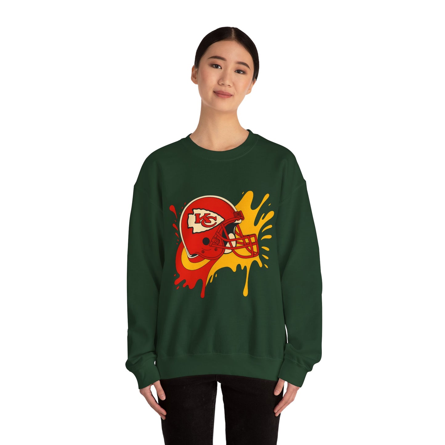 Kansas City Football Sweatshirt, Cozy Game Day Crewneck, Unisex Sportswear, Perfect for Football Fans, Team Spirit Apparel, Holiday Gift