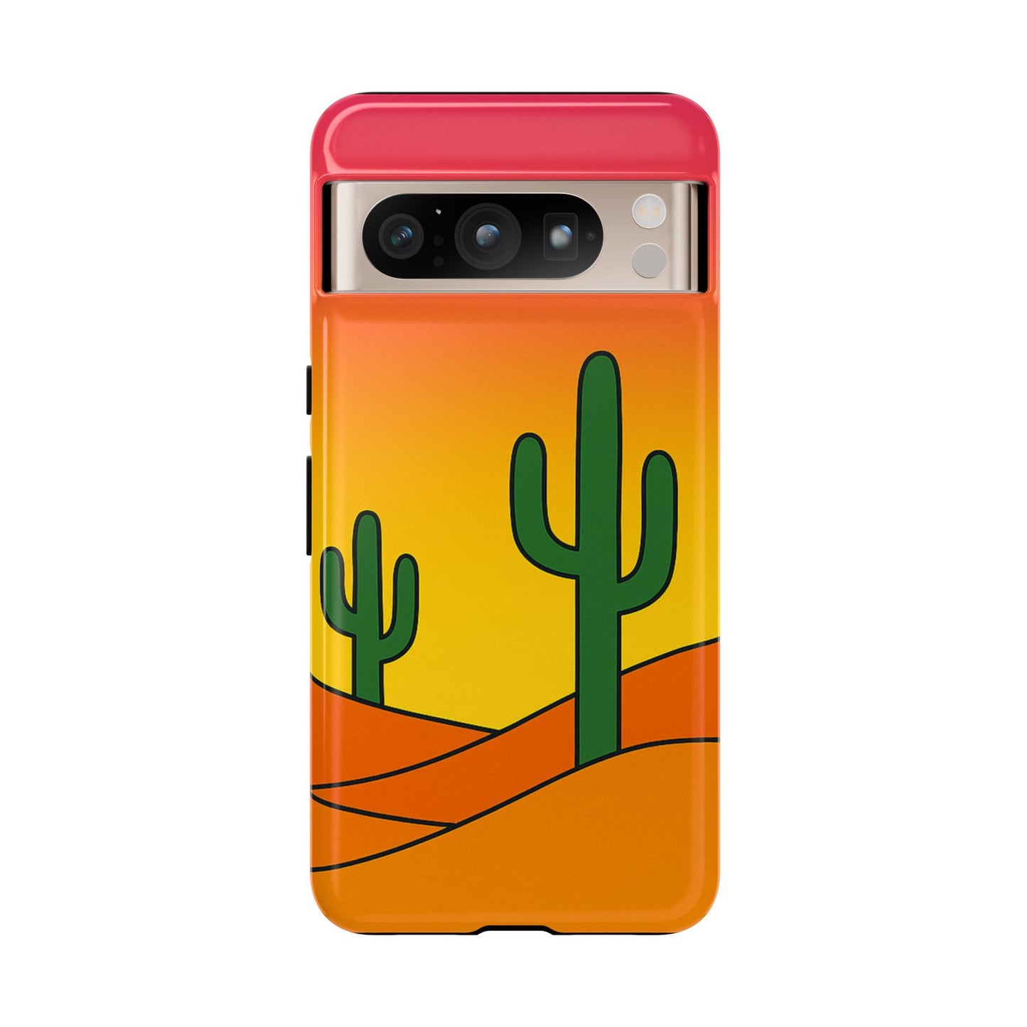 Desert Vibes Phone Case, Tough Cases, Cactus Design, Colorful Phone Cover, Summer Aesthetic, Unique Gift Idea