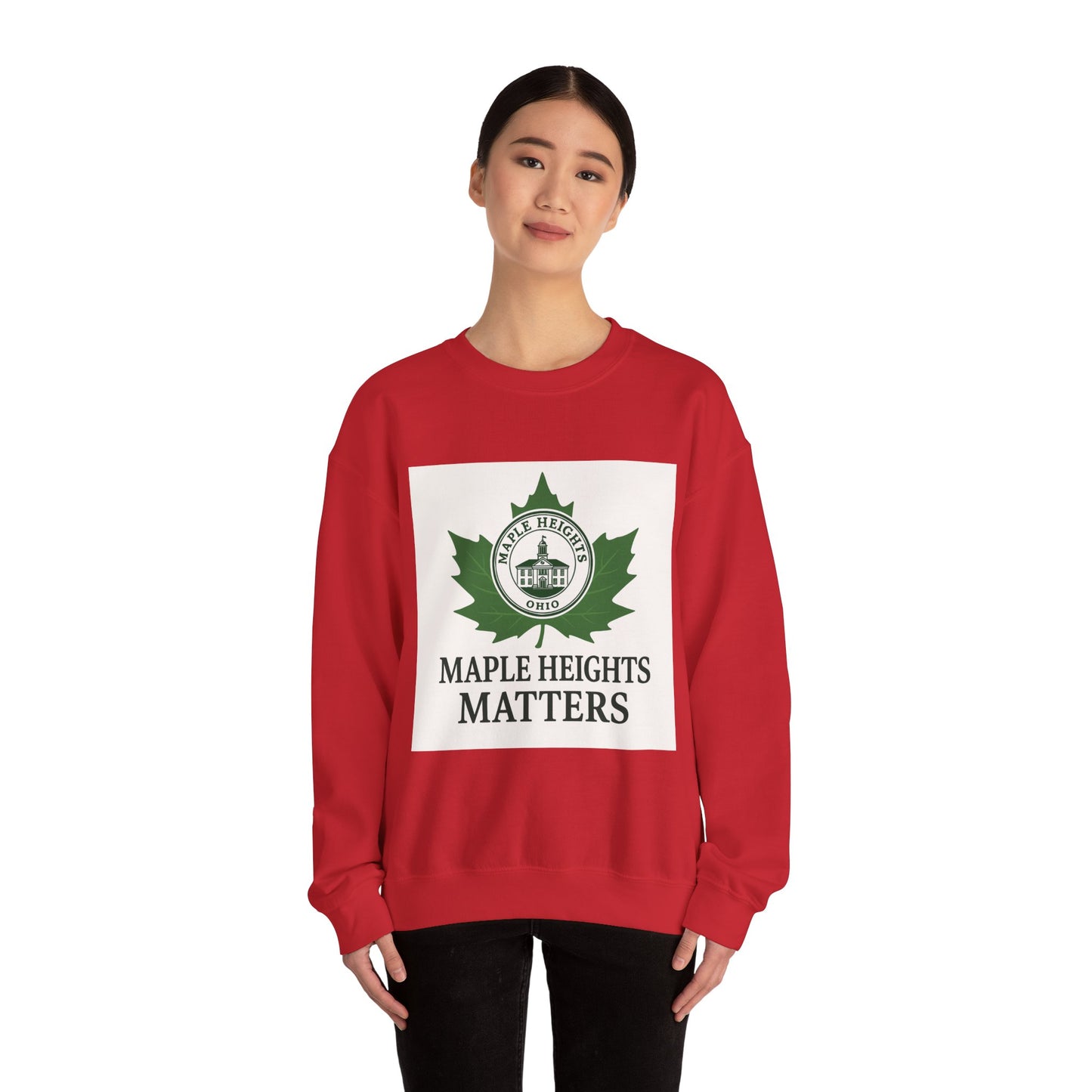 Maple Heights Matters Sweatshirt, Unisex Crewneck, Cozy Gift for Residents, Winter Wardrobe Essential, Perfect for Holidays