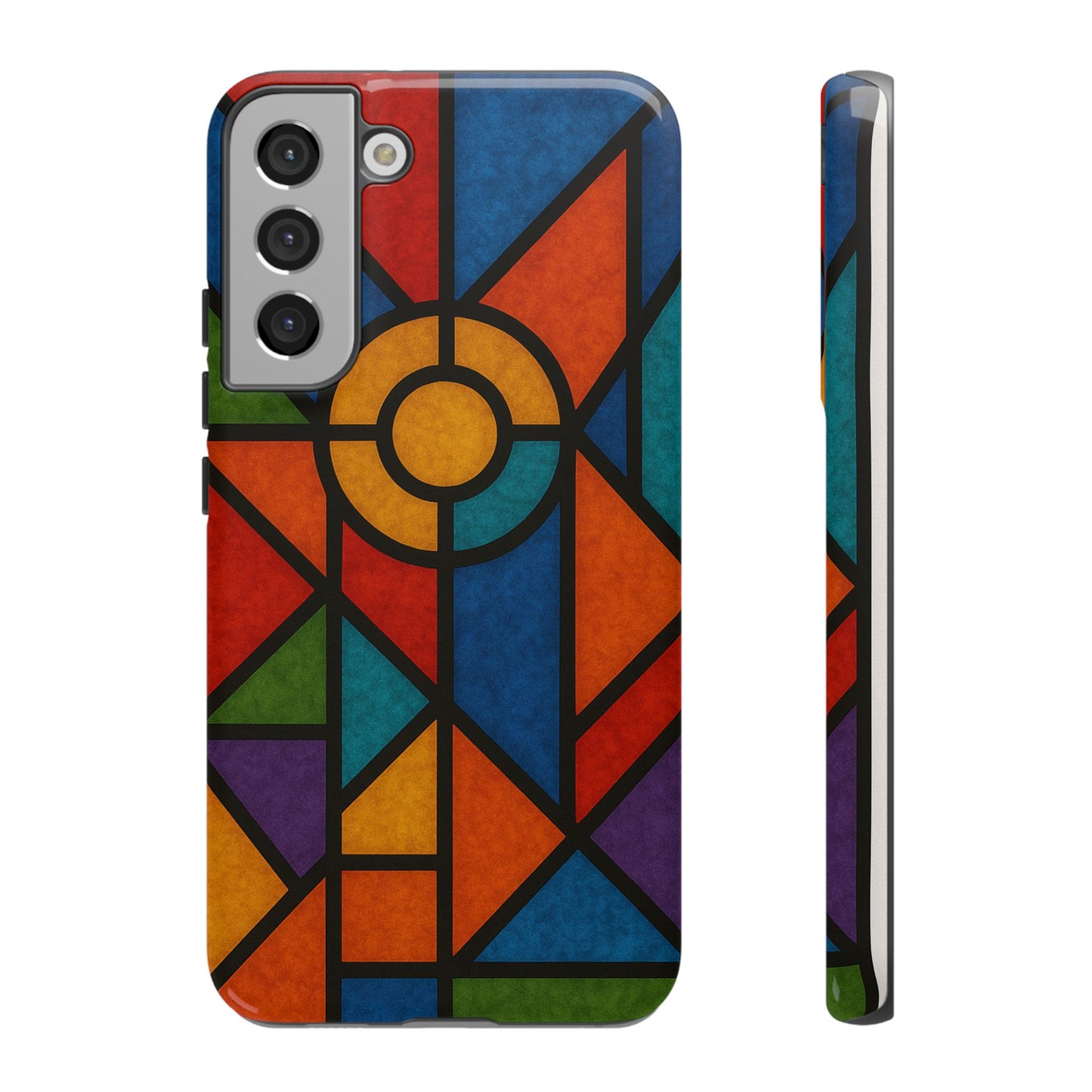 Colorful Stained Glass Phone Case, Artistic Phone Cover, Vibrant Protective Case, Unique Gift for Art Lovers, Stylish Smartphone Accessory