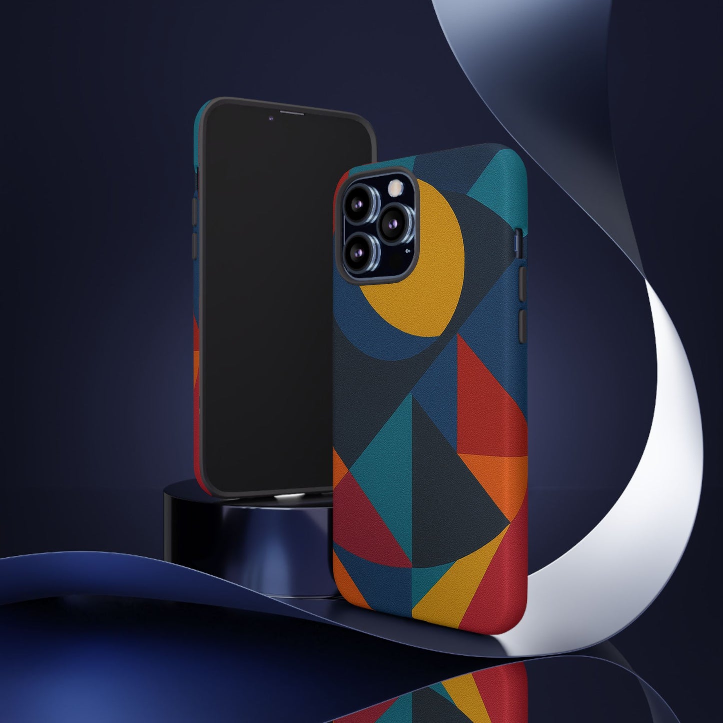Vibrant Phone Case, Colorful Phone Cover, Geometric Design, Artistic Gift, Trendy Accessory, Vibrant Colors, Unique Design