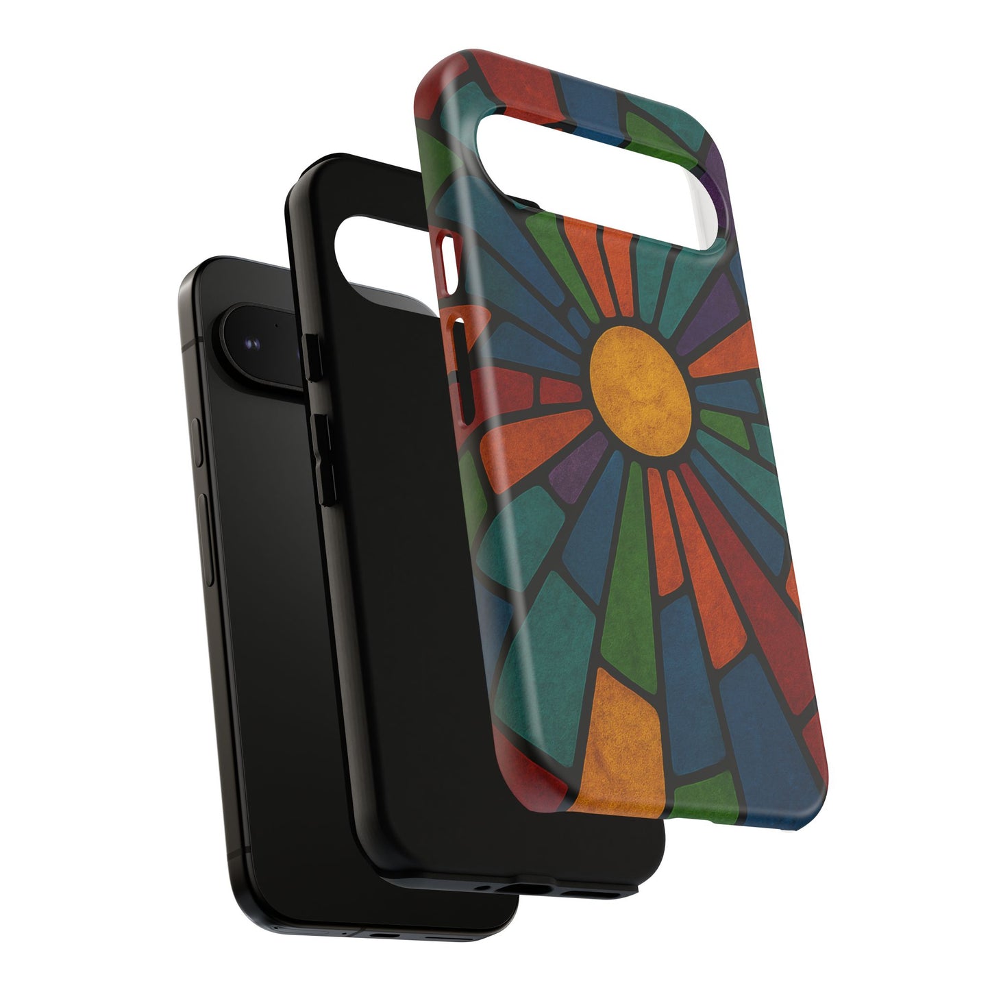 Colorful Stained Glass Phone Case, Tough Cases, Artistic Phone Cover, Vibrant Mobile Accessory, Unique Gift for Art Lovers