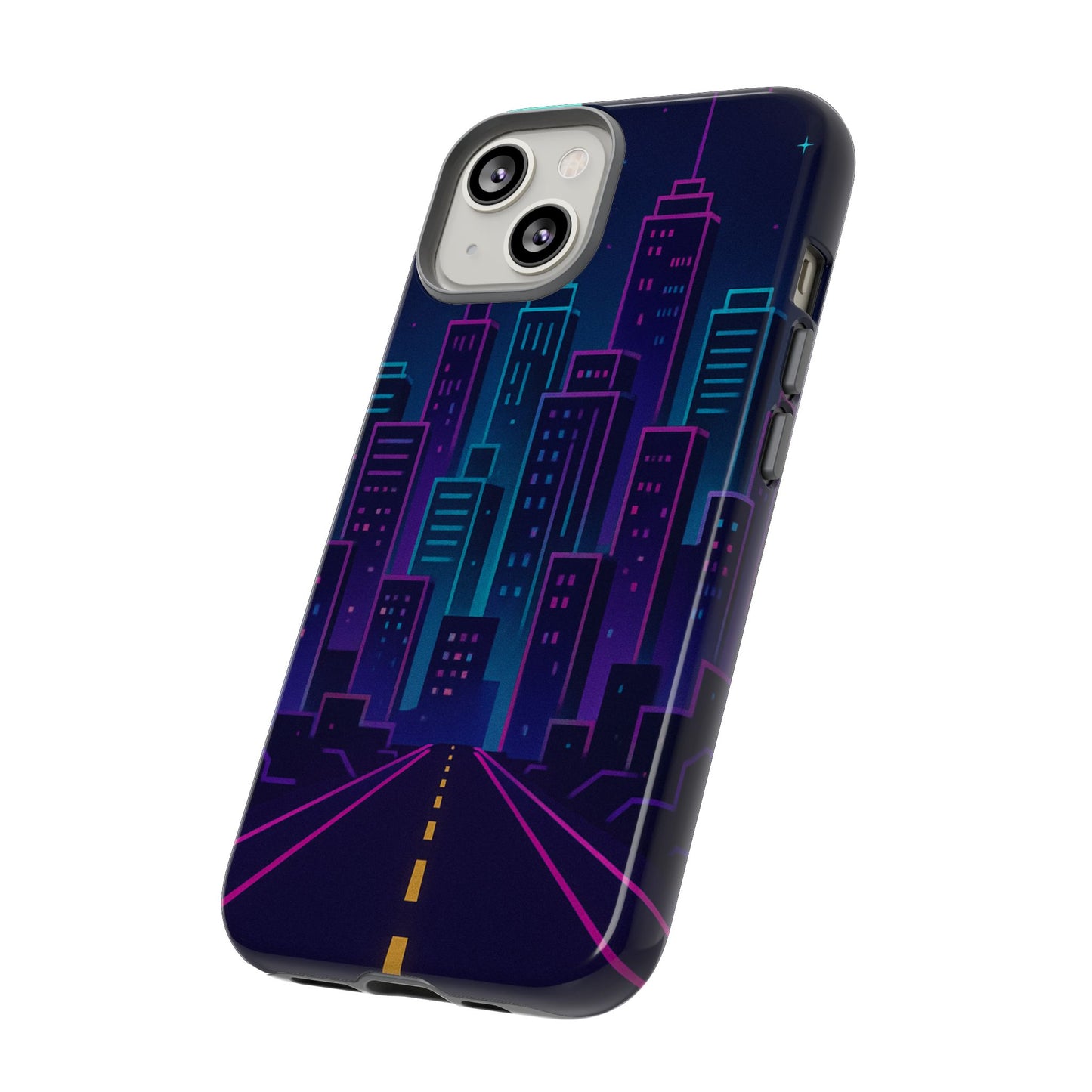 Cityscape Phone Case, Tough Cases, Urban Style, Nighttime Vibe, Phone Cover, Gift for City Lovers, Modern Design
