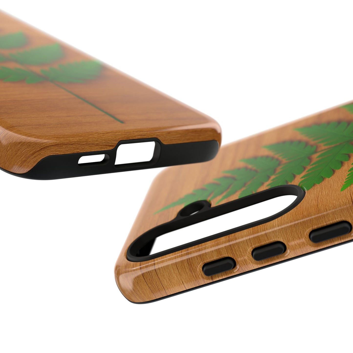 Wooden Fern Phone Case - Eco-Friendly Tough Cases for Nature Lovers, Unique Gift, Customizable Design, Nature-Themed Accessories