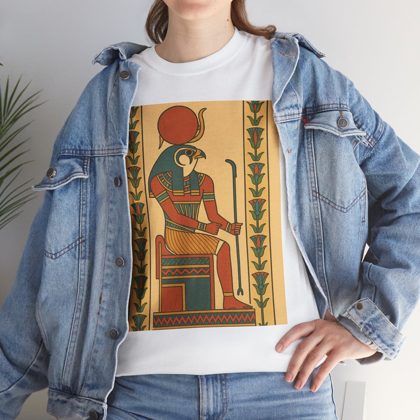 Egyptian Art Unisex Heavy Cotton Tee, Vintage Graphic Shirt, Gift for Art Lovers, Creative Daily Wear, Unique Museum Style
