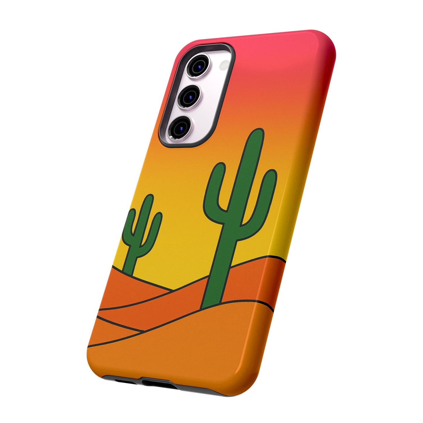Desert Vibes Phone Case, Tough Cases, Cactus Design, Colorful Phone Cover, Summer Aesthetic, Unique Gift Idea