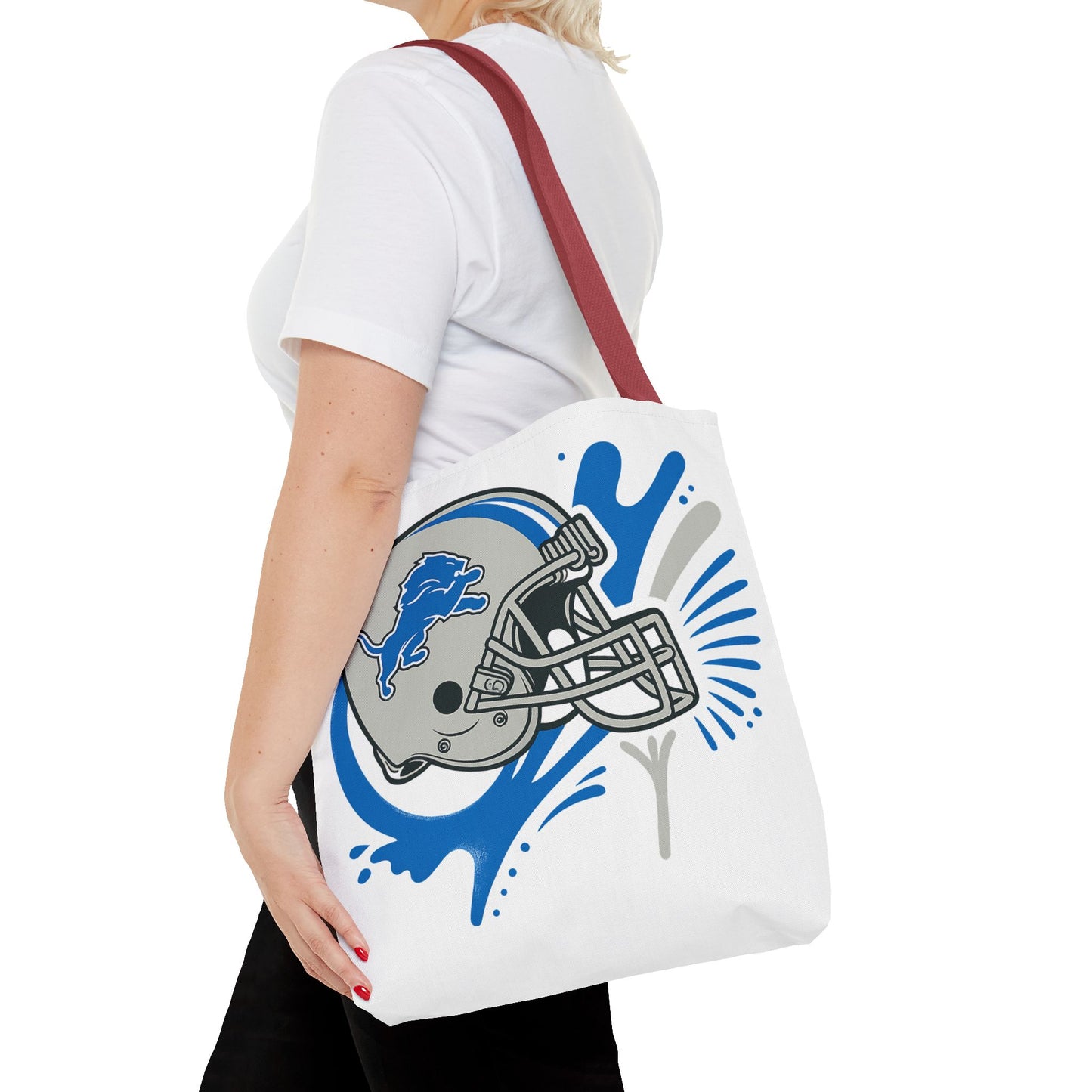 Sporty Tote Bag, Floral Football Tote, Game Day Bag, NFL Team Spirit Bag, Birthday Gift for Sports Fans, Everyday Use Bag