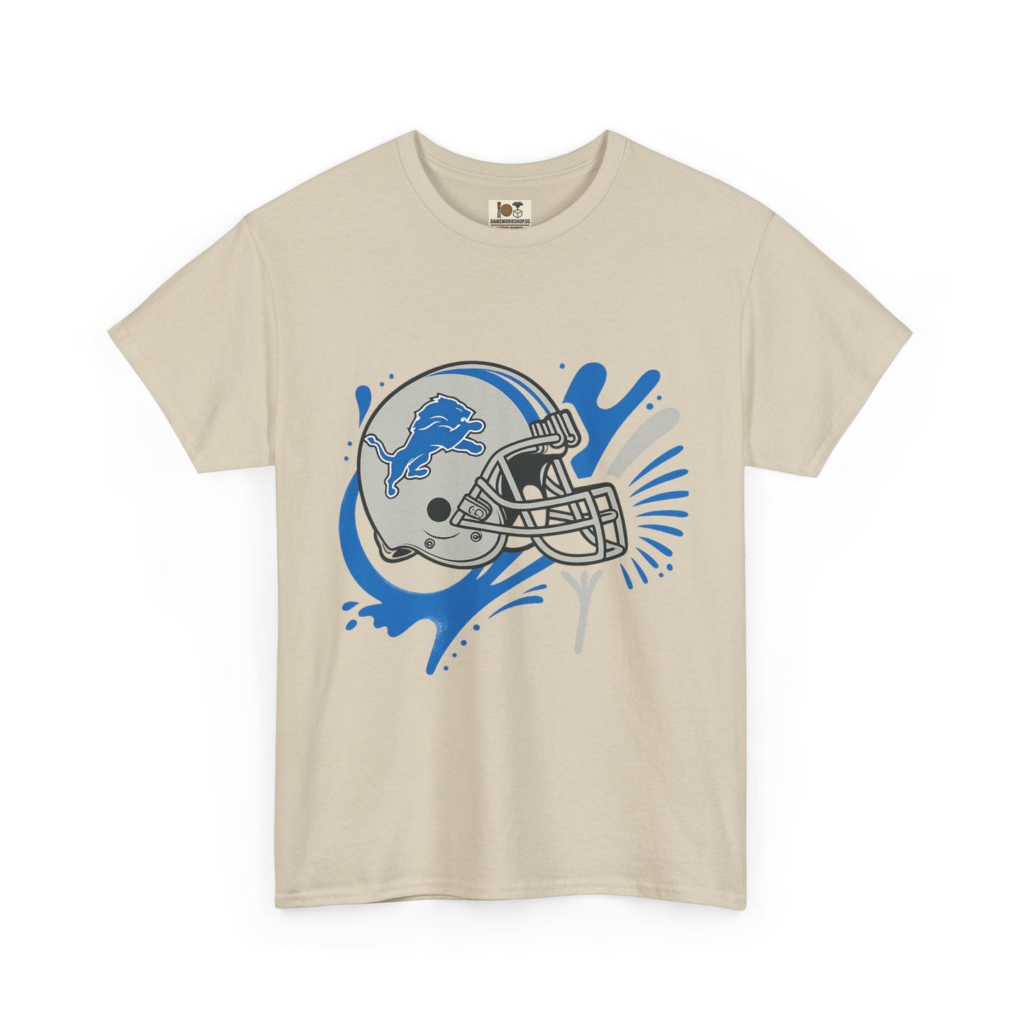 Detroit Lions Fan Heavy Cotton Tee, Sports Apparel, Gift for Gamers, Casual Wear, Team Spirit Shirt