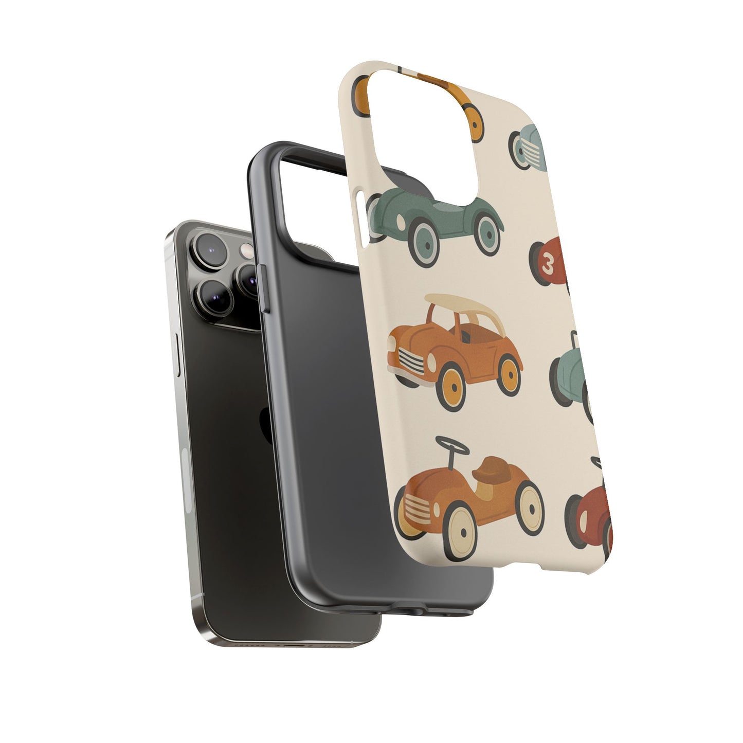 Vintage Car Phone Case, Tough Cases, Kids Gift, Car Lover Accessory, Retro Style, Phone Protection, Unique Design, pedal cars