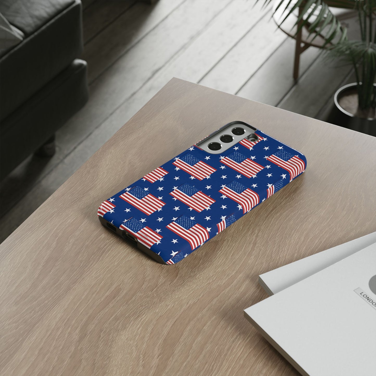 Patriotic Phone Case, Independence Day Accessories, American Flag Design, Star-Spangled Cover, Summer BBQ Gift