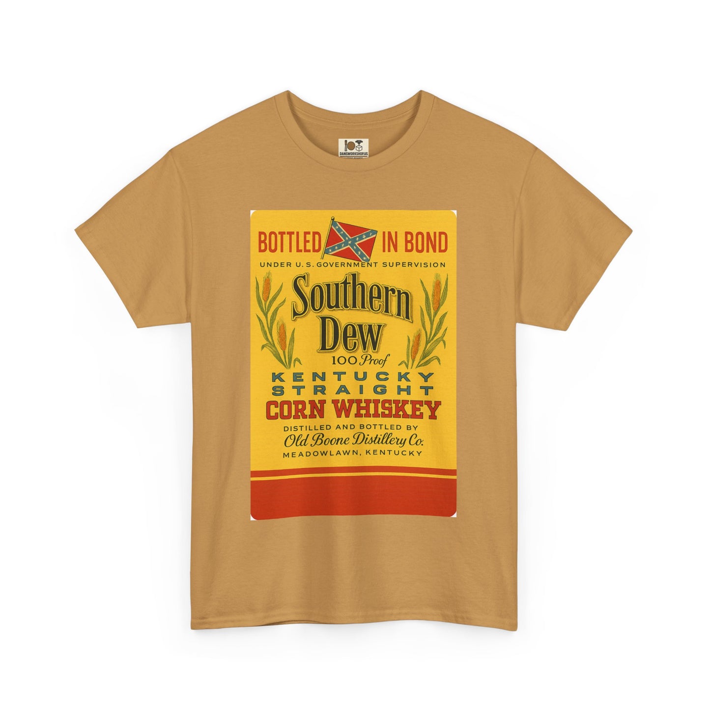 Southern Dew Whiskey Graphic Tee, Vintage Style T-Shirt, Southern Charm Apparel, Gift for Him, Casual Style, Unisex Cotton Tee