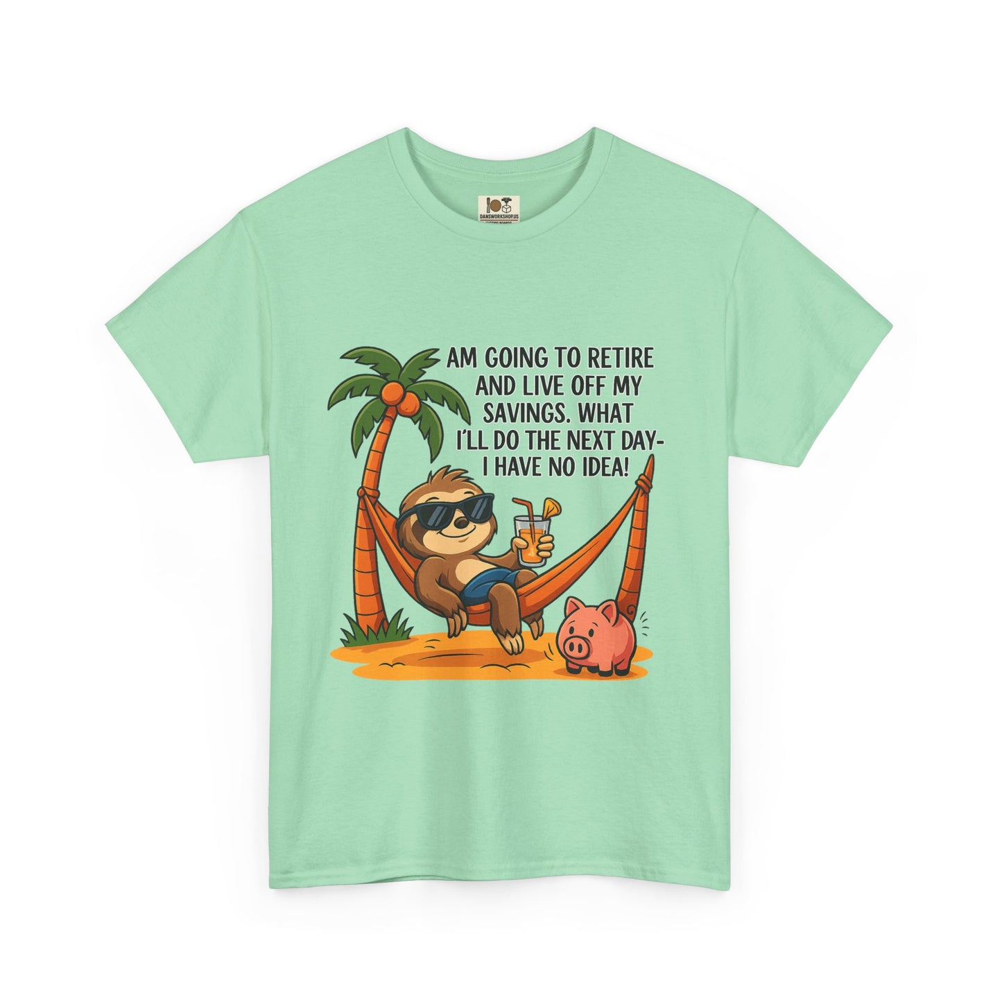 Funny Retirement Sloth Tee, Unisex Tee, Humorous Gift for Retirees, Casual Wear, Quirky Shirt for Relaxation