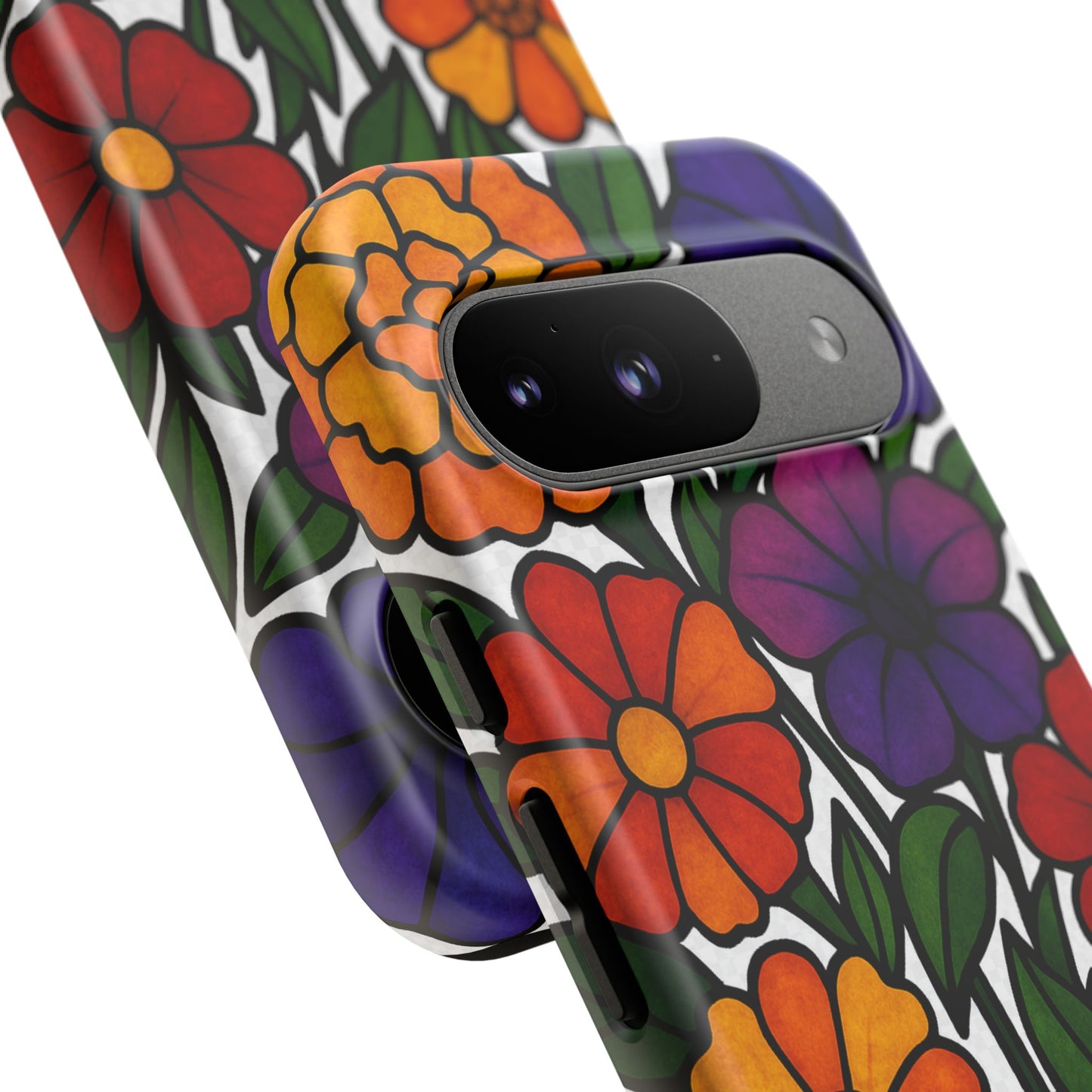 Floral Phone Case, Tough Cases with Colorful Flower Design, Gift for Flower Lovers, Summer Accessories, Trendy Phone Cover