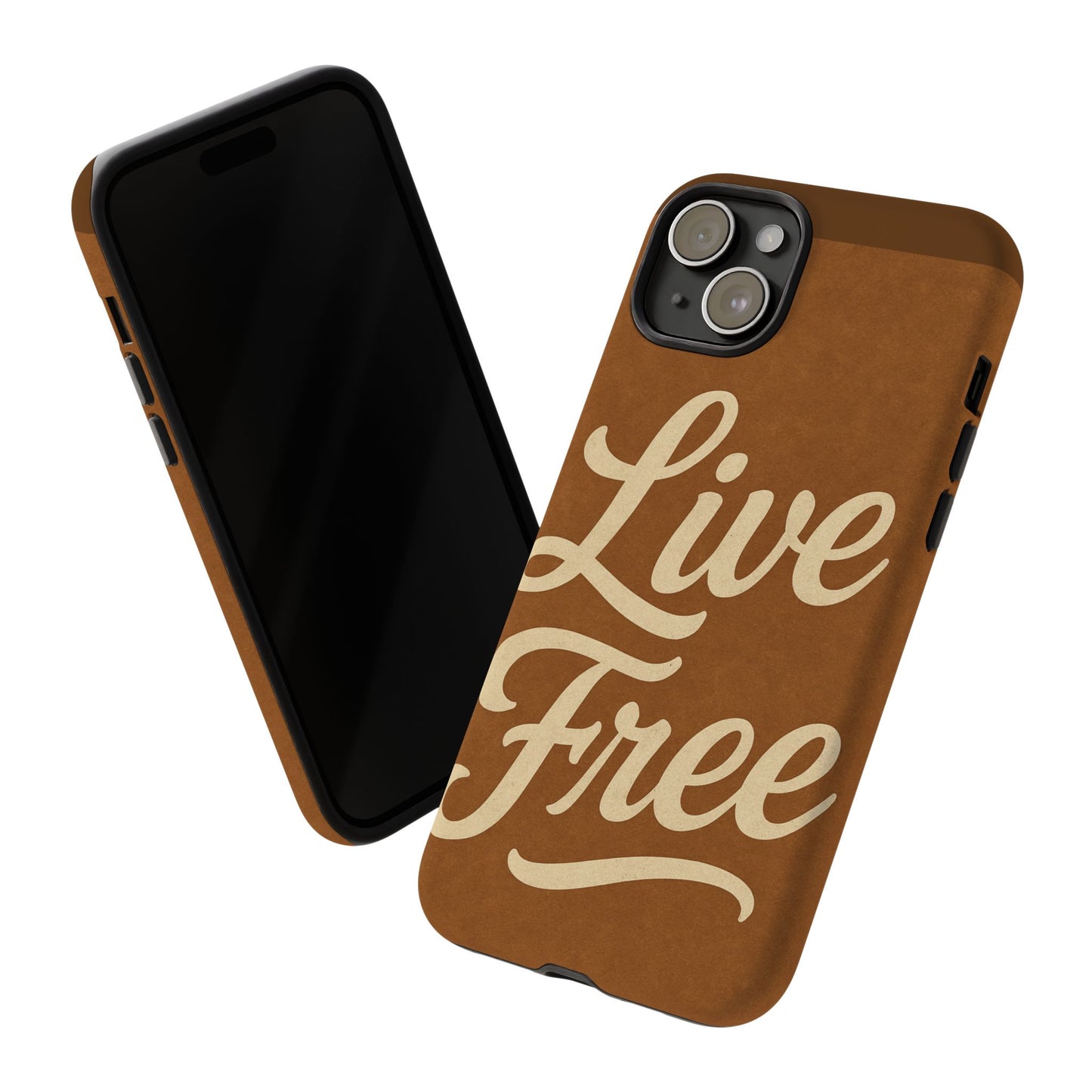 Live Free Phone Case, Tough Cases, Inspirational Phone Accessories, Gift for Adventurers, Customizable Design, Unique Tech Gifts