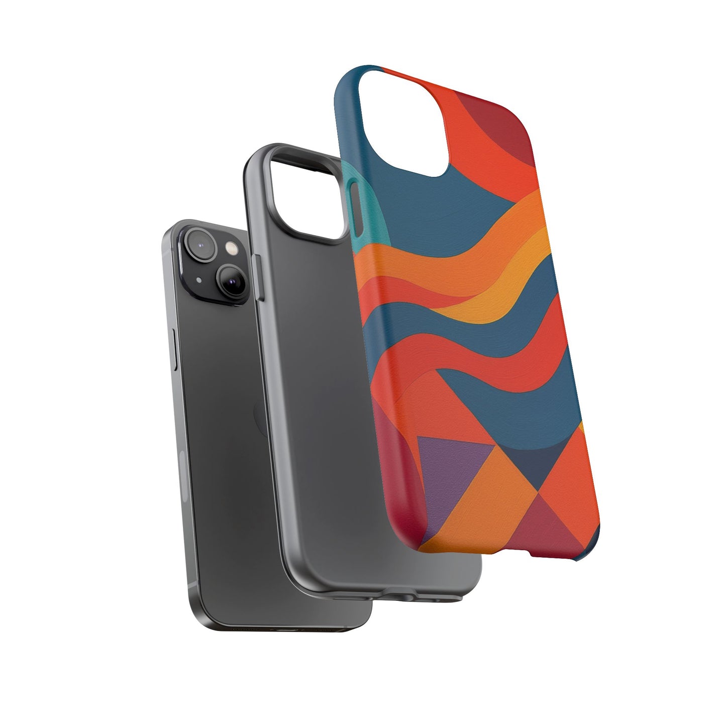 Vibrant Phone Case, Abstract Design Cover, Tough Cases for All Occasions, Stylish Gift for Tech Lovers, Modern Phone Accessories