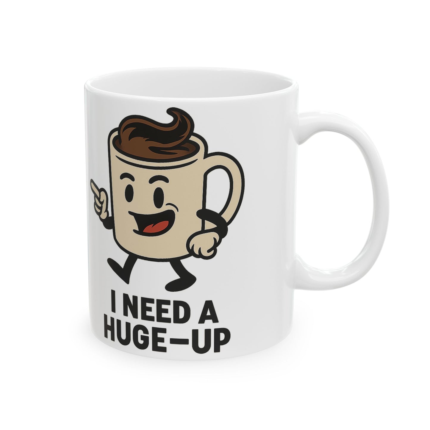 Cute Coffee Mug - "I Need A Hug In A Mug", Funny Gift for Coffee Lovers, Perfect for Birthdays, Holidays, Home Office