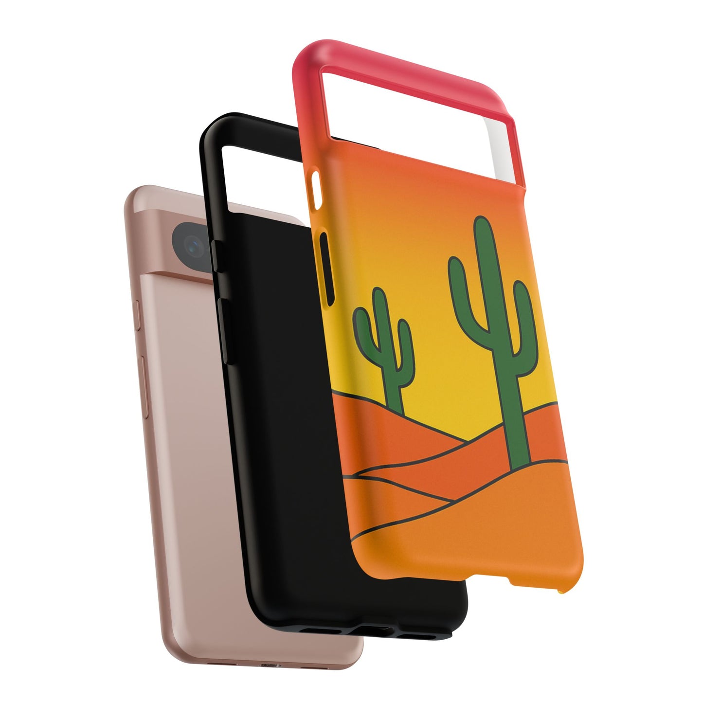 Desert Vibes Phone Case, Tough Cases, Cactus Design, Colorful Phone Cover, Summer Aesthetic, Unique Gift Idea