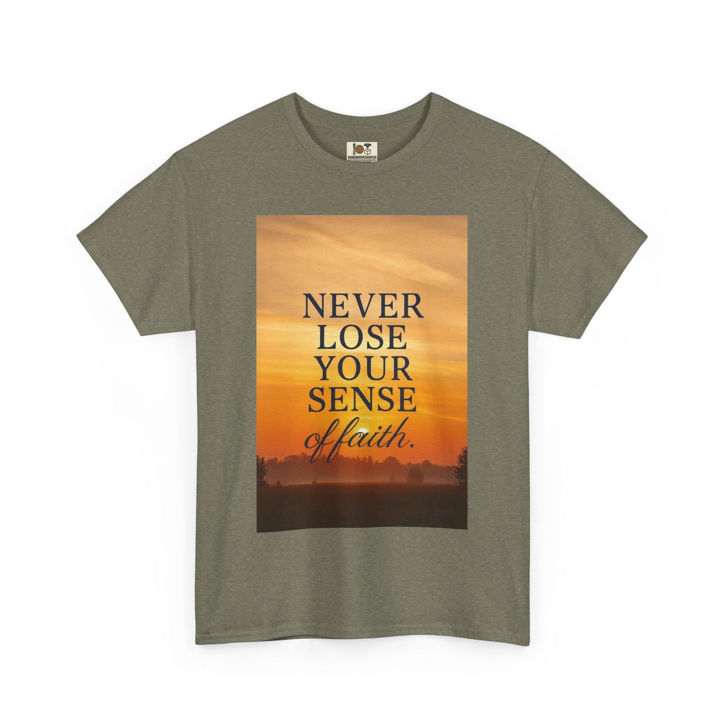 Inspirational Faith Tee, Unisex Heavy Cotton Tee for Daily Wear, Motivational Gift, Faith-Based Apparel, Spiritual Inspiration Shirt