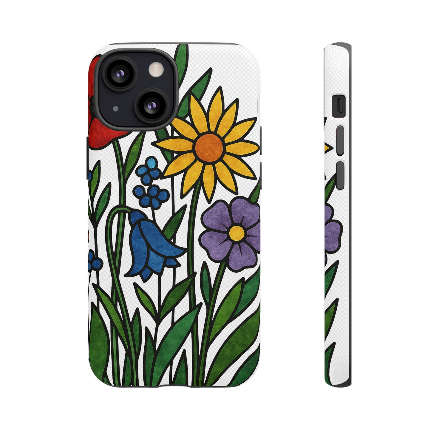 Floral Phone Case, Vibrant Flower Design, Tough Protection, Gift for Nature Lovers, Spring Decor