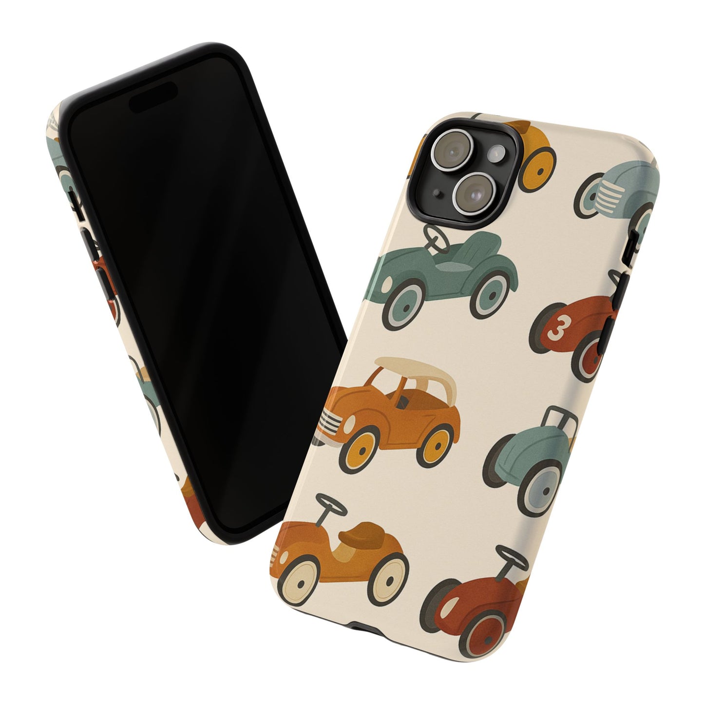Vintage Car Phone Case, Tough Cases, Kids Gift, Car Lover Accessory, Retro Style, Phone Protection, Unique Design, pedal cars