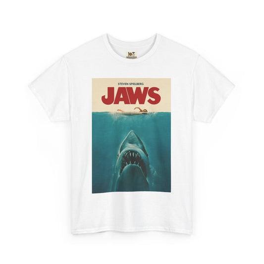 Jaws Unisex Heavy Cotton Tee, Vintage Movie Shirt, Shark Lover Gift, Ocean Theme Clothing, Summer Casual Wear