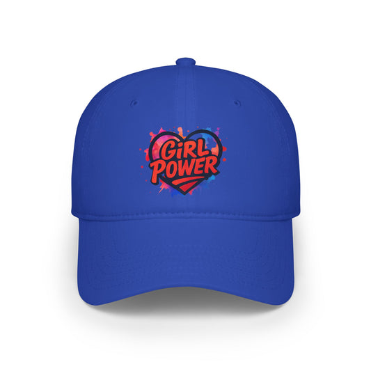 Girl Power Low Profile Baseball Cap - Empowering Hat, Casual Style, Perfect Gift, Fashion Accessory, Everyday Wear