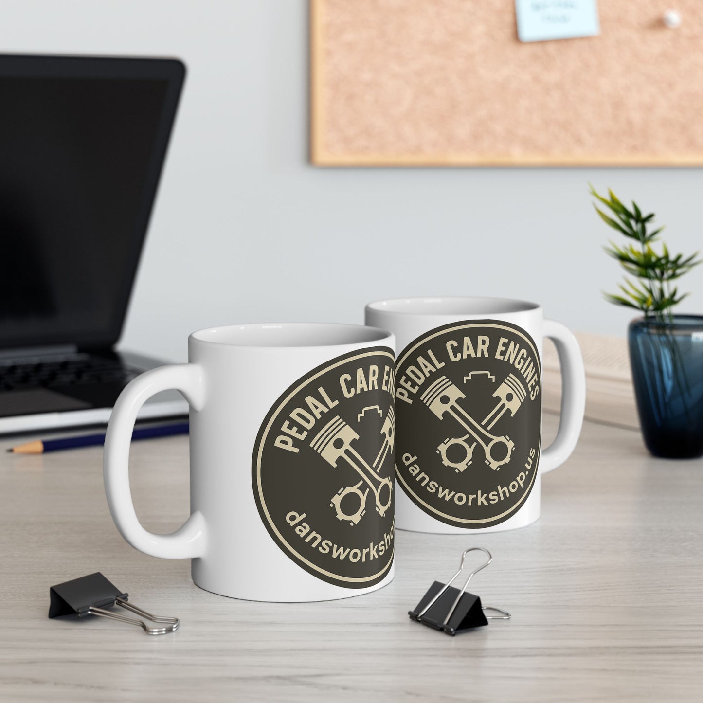 Pedal Car Engines Ceramic Mug - Cool Gift for Car Enthusiasts, Birthday, Father's Day, Coffee Lover, Retro Design